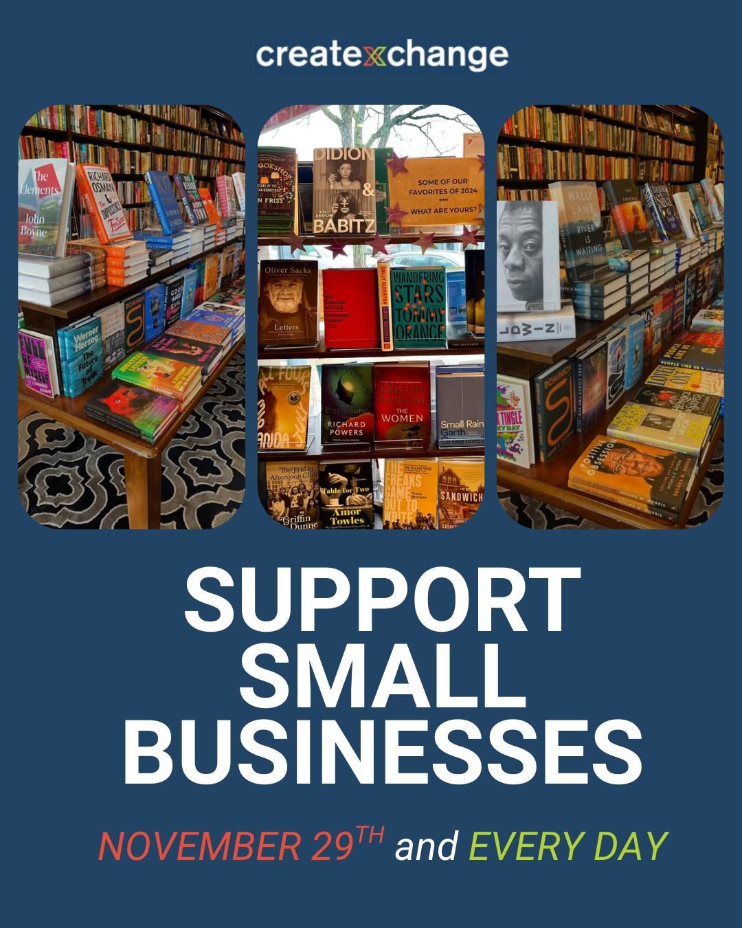 ✨ Heading into Small Business Saturday ✨ 

As we roll into the holiday weekend, CreateXChange is proud to champion the incredible small businesses that make our communities feel like home &mdash; not just tomorrow, but all season long.

If you&rsquo;