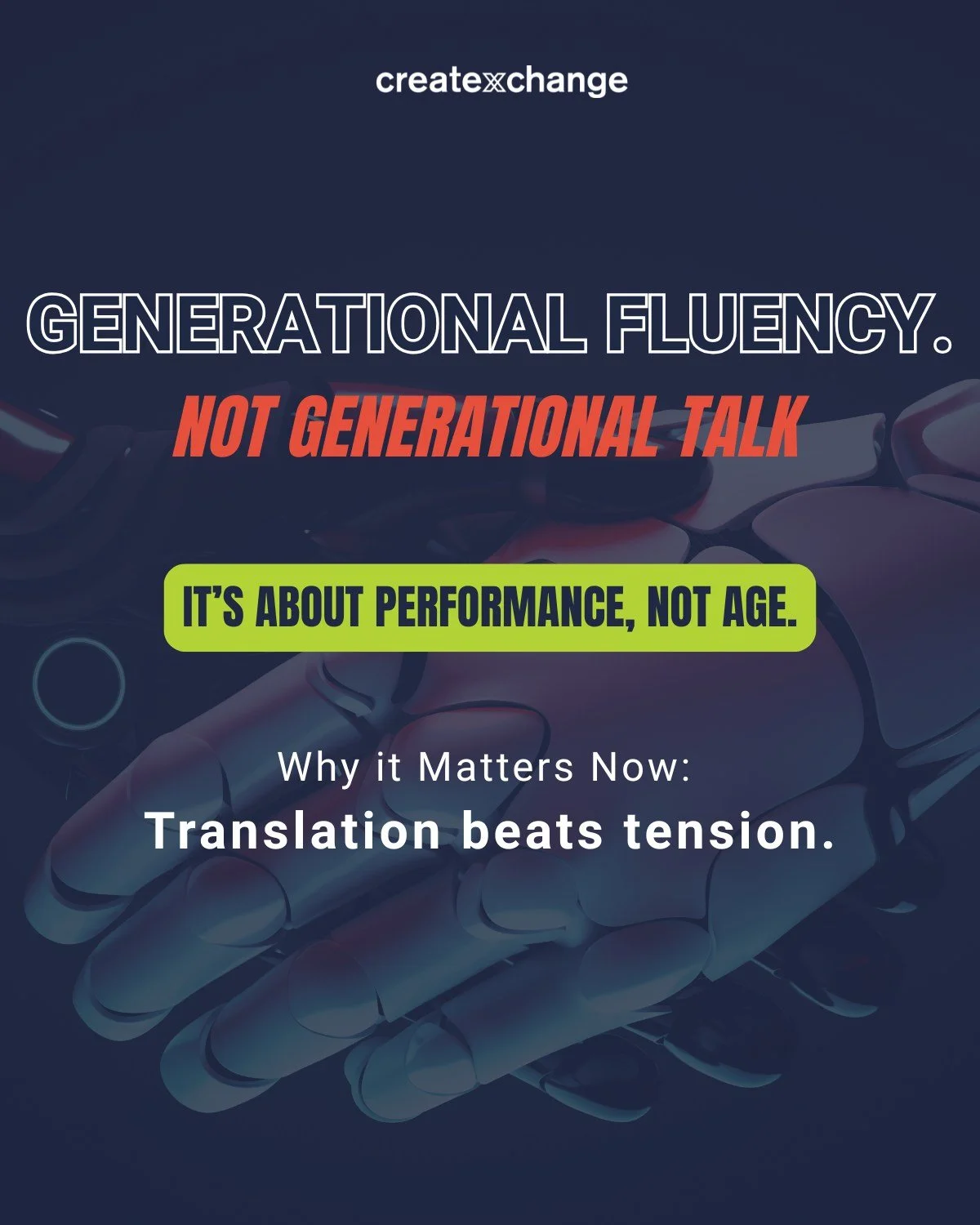 We&rsquo;ve officially moved past the novelty of the multi-generational workplace.

In 2026, what matters is 𝐠𝐞𝐧𝐞𝐫𝐚𝐭𝐢𝐨𝐧𝐚𝐥 𝐟𝐥𝐮𝐞𝐧𝐜𝐲.

Not age.
Not labels.
But how work actually gets done across difference.

It shows up in:
- how deci