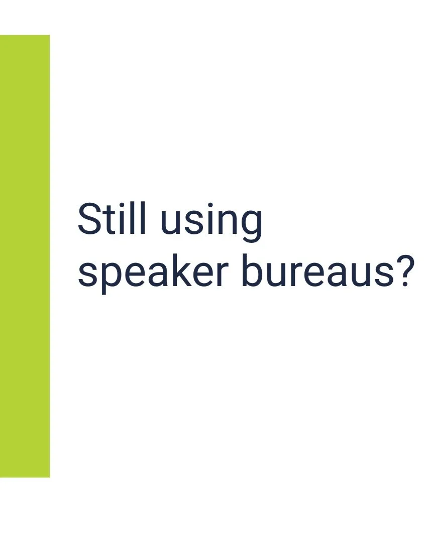 If your speaker strategy starts with browsing a catalog, it's already behind.

Events don't fail because of bad speakers. They fail because no one asked the right questions before booking one.

Who's in the room? What do they actually need to walk aw