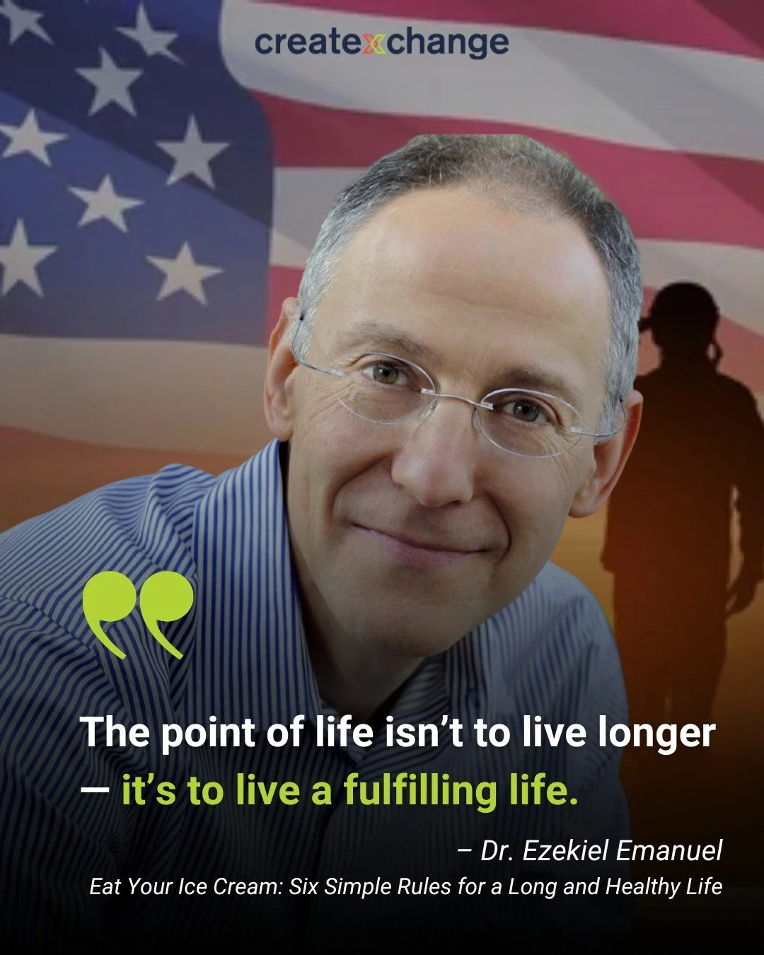 This Memorial Day, I keep coming back to a simple but powerful idea from Dr. Zeke Emanuel:

&ldquo;𝐓𝐡𝐞 𝐩𝐨𝐢𝐧𝐭 𝐨𝐟 𝐥𝐢𝐟𝐞 𝐢𝐬𝐧&rsquo;𝐭 𝐭𝐨 𝐥𝐢𝐯𝐞 𝐥𝐨𝐧𝐠𝐞𝐫 &mdash; 𝐢𝐭&rsquo;𝐬 𝐭𝐨 𝐥𝐢𝐯𝐞 𝐚 𝐟𝐮𝐥𝐟𝐢𝐥𝐥𝐢𝐧𝐠 𝐥𝐢𝐟𝐞.&rdquo;