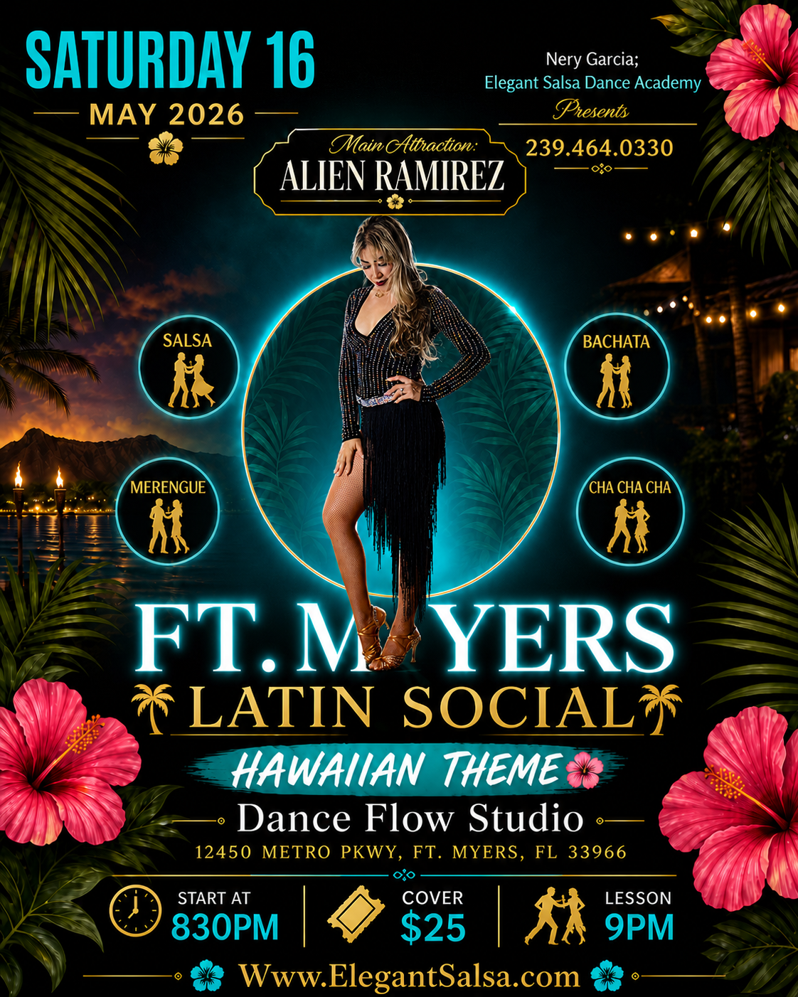 Hawaiian Theme Salsa Social