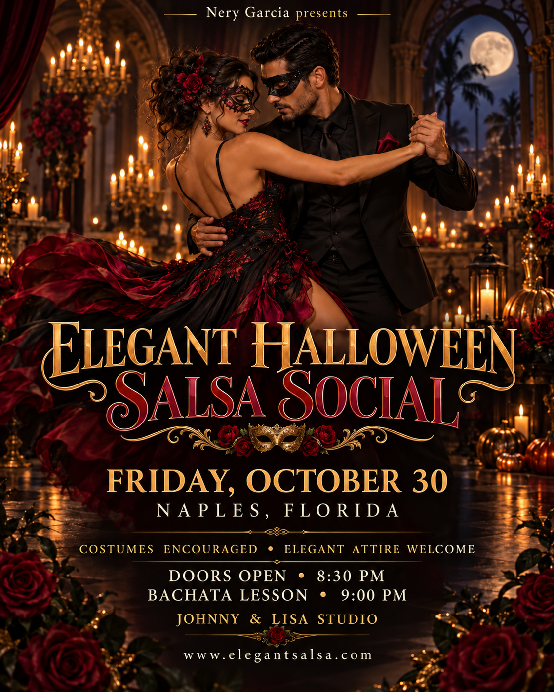 Elegant Halloween Salsa Social (Naples)