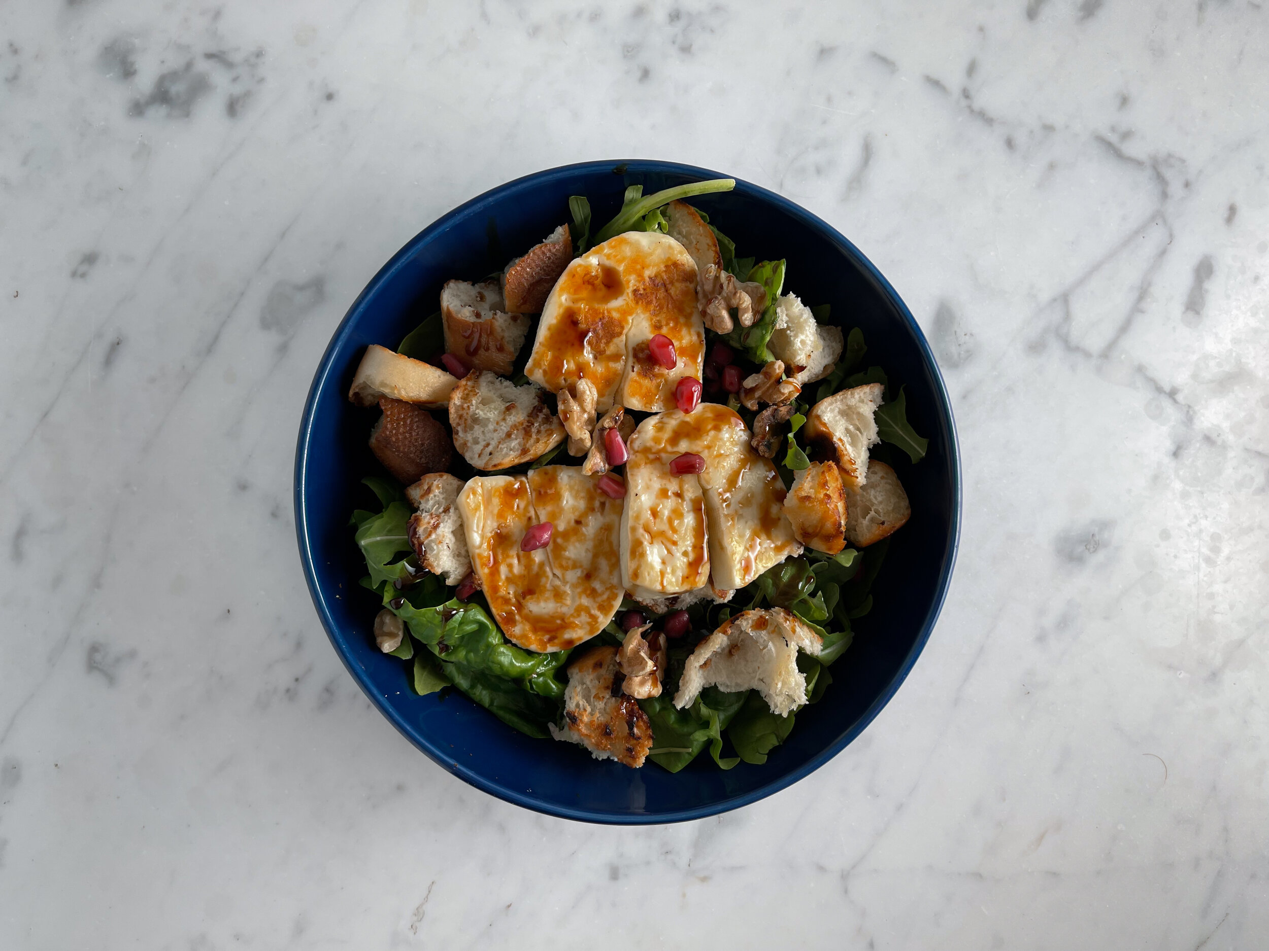 Grilled Halloumi Salad - Prepared