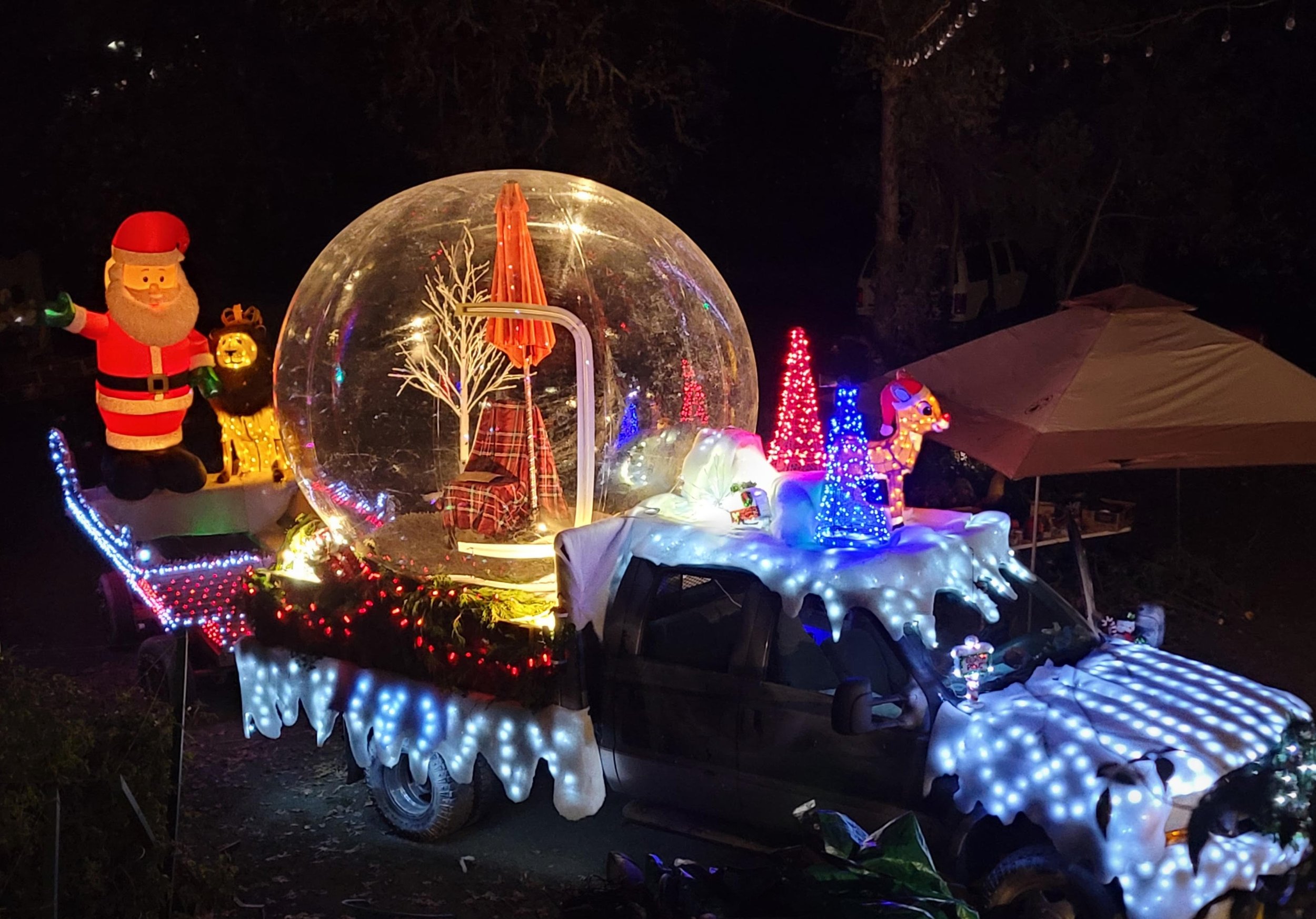 Geyserville Lighted Tractor Parade