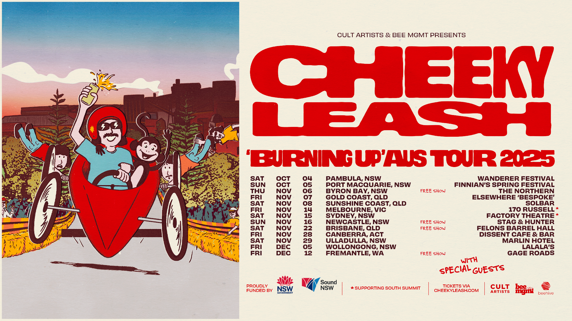 cheeky leash burning up tour