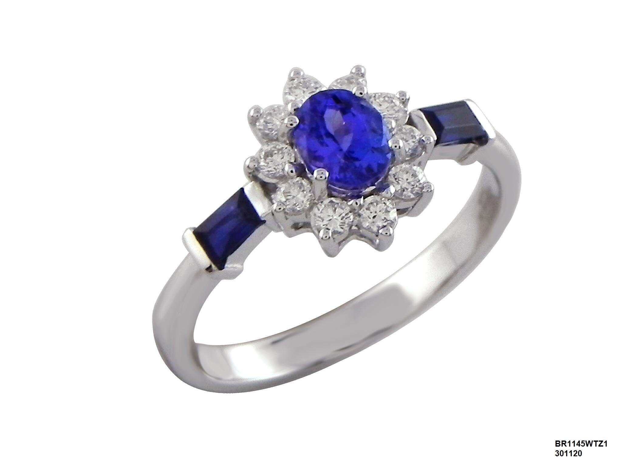 Tanzanite &amp; Sapphire Ring