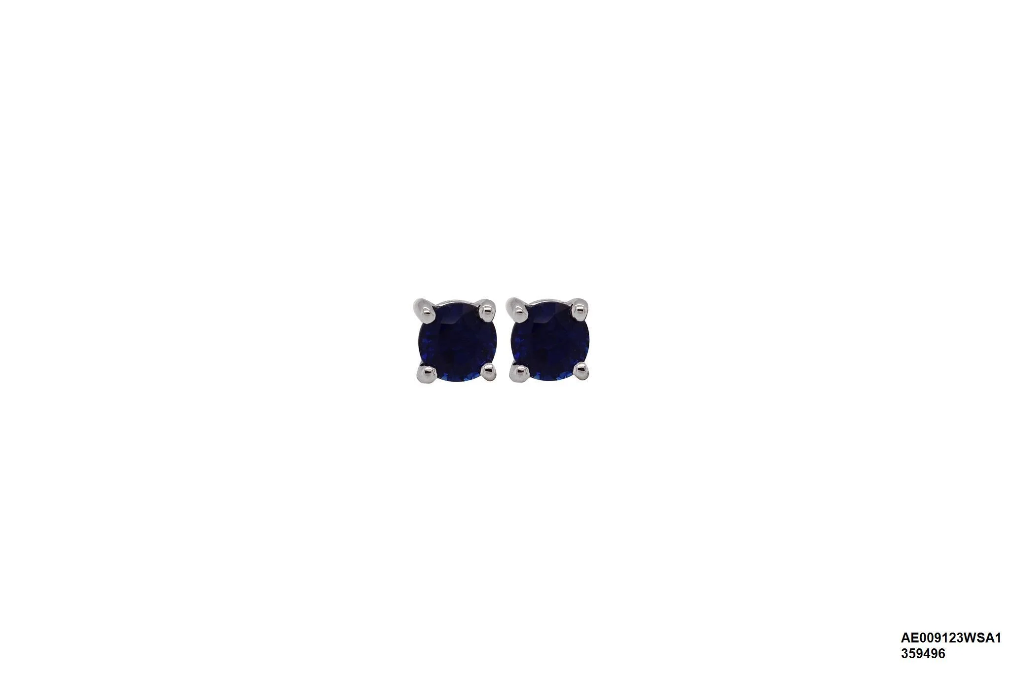 18 Karat White Gold Sapphire Studs Earrings - 50% Deposit