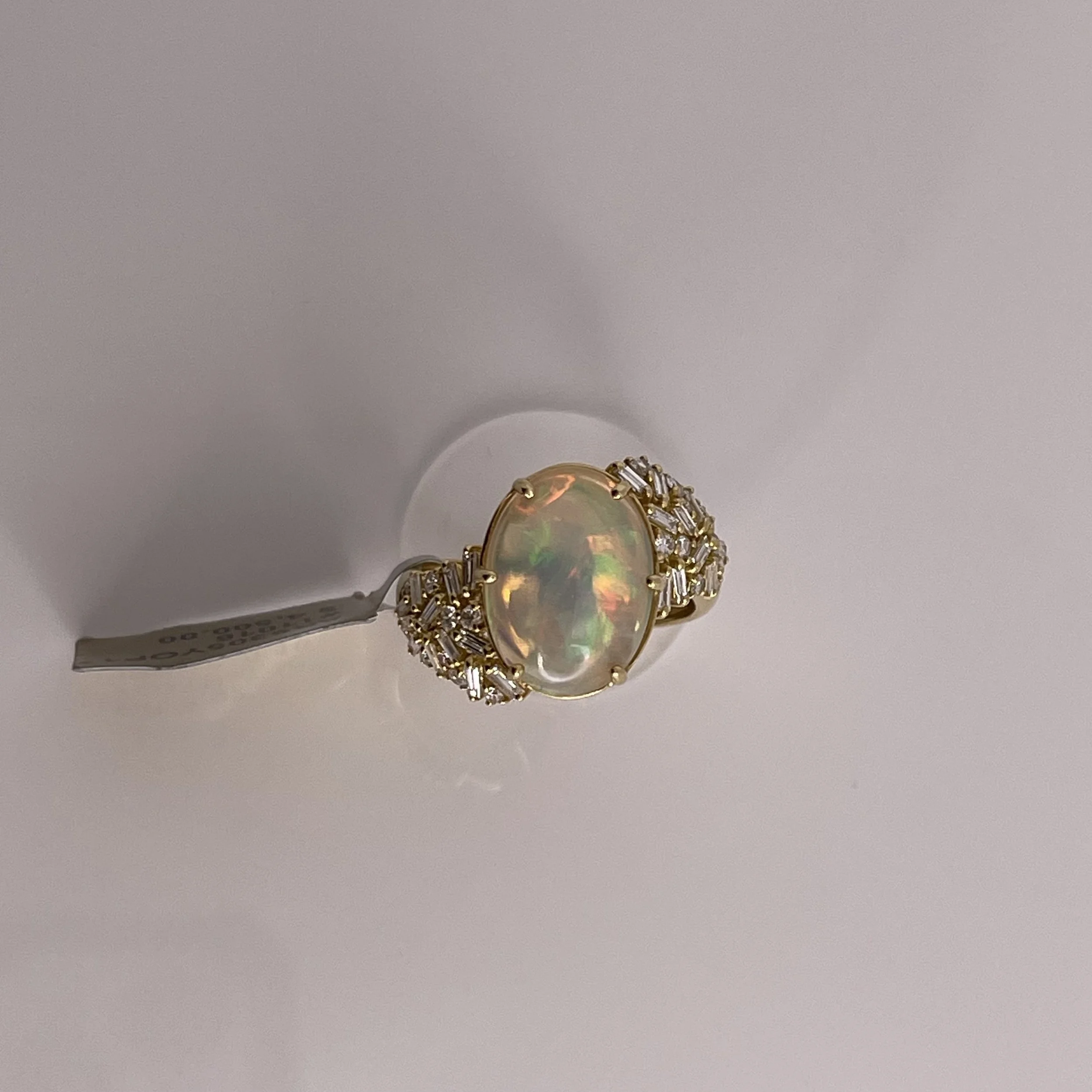 18 Karat Yellow Gold Opal ring with Diamonds - AR9305YOP1 #11016