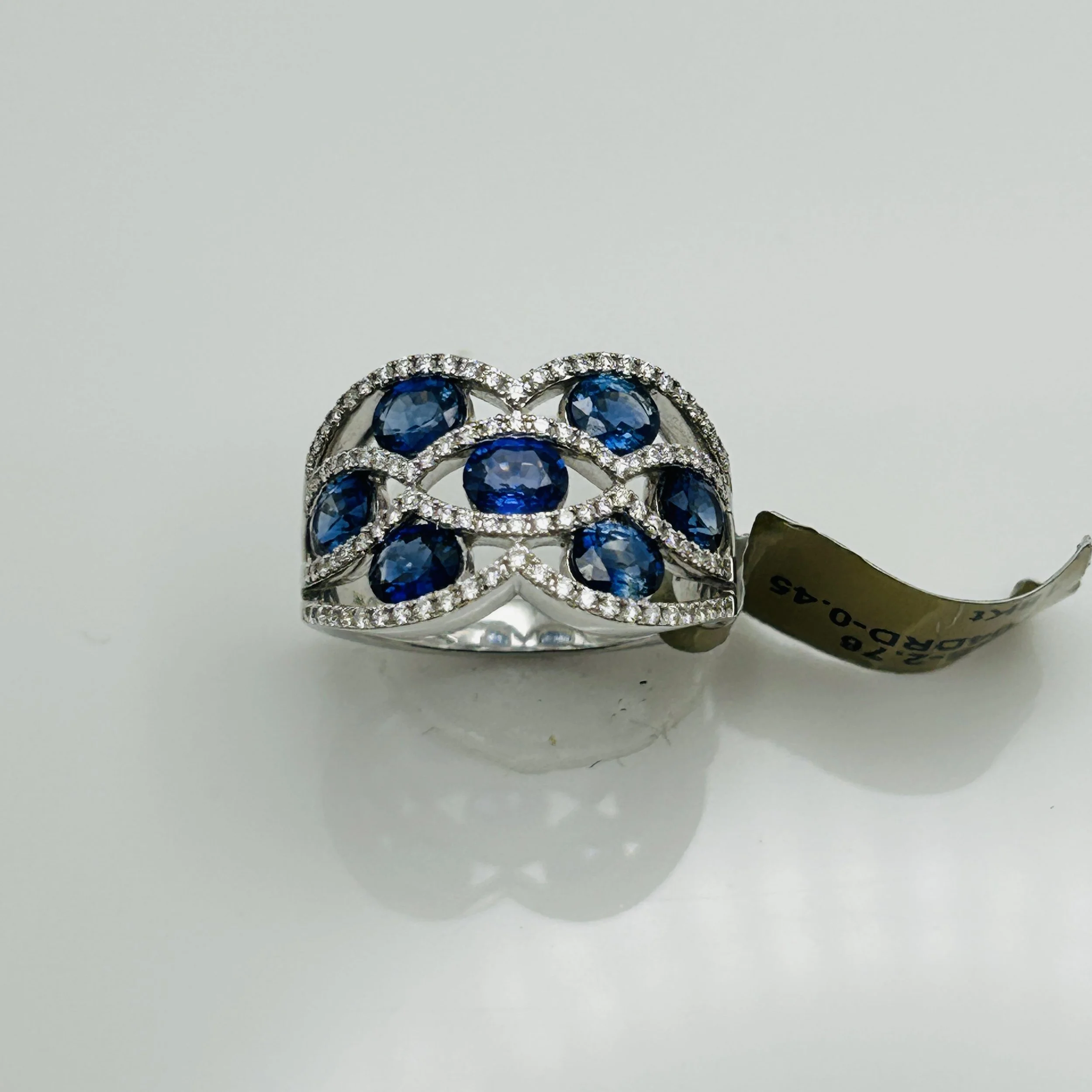 18 karat white gold Sapphire ring with Diamonds - AR9593WSA1 #11448