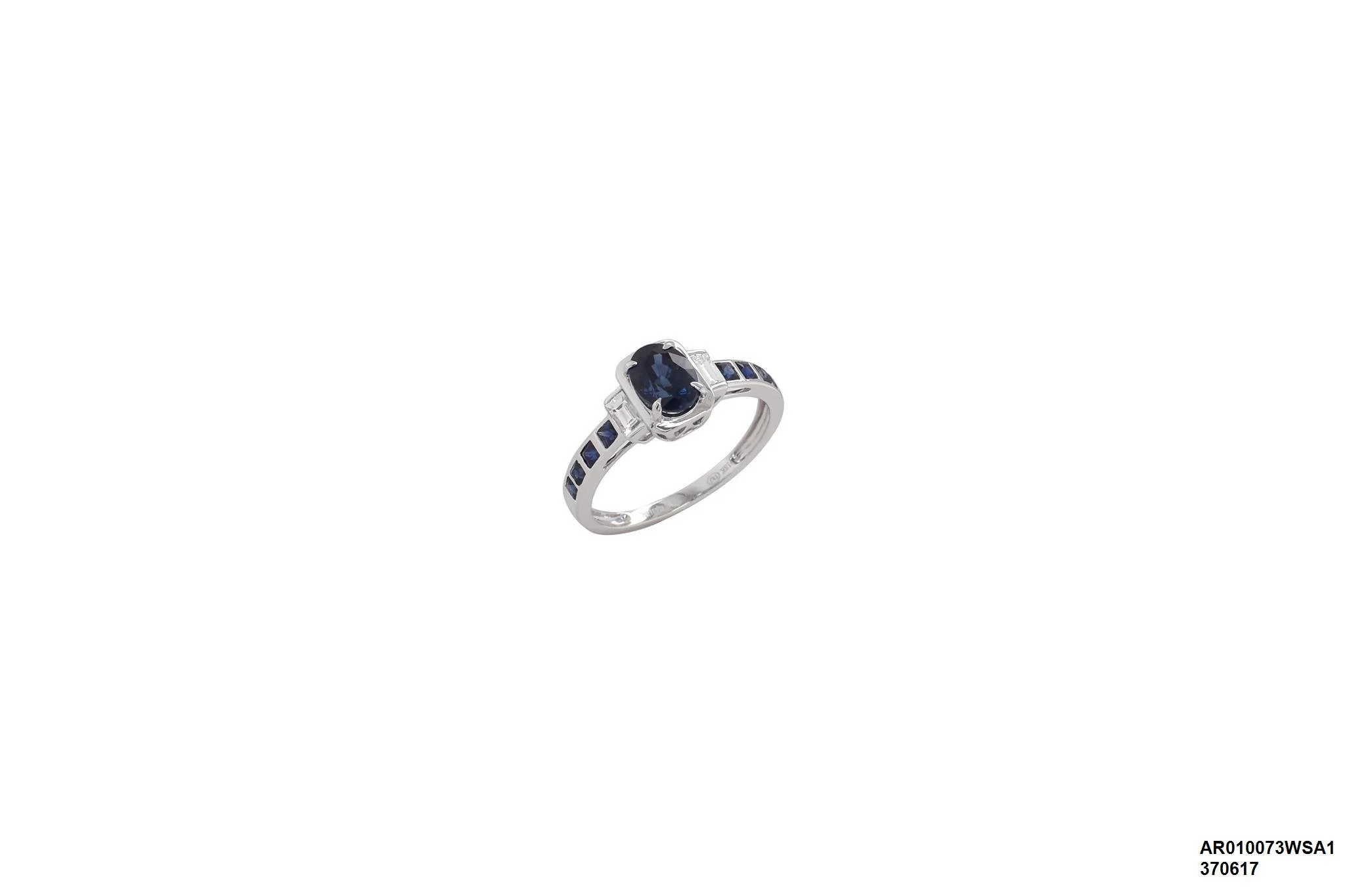 18 karat white gold Sapphire ring with Diamonds - AR010073WSA1 #1A1B15