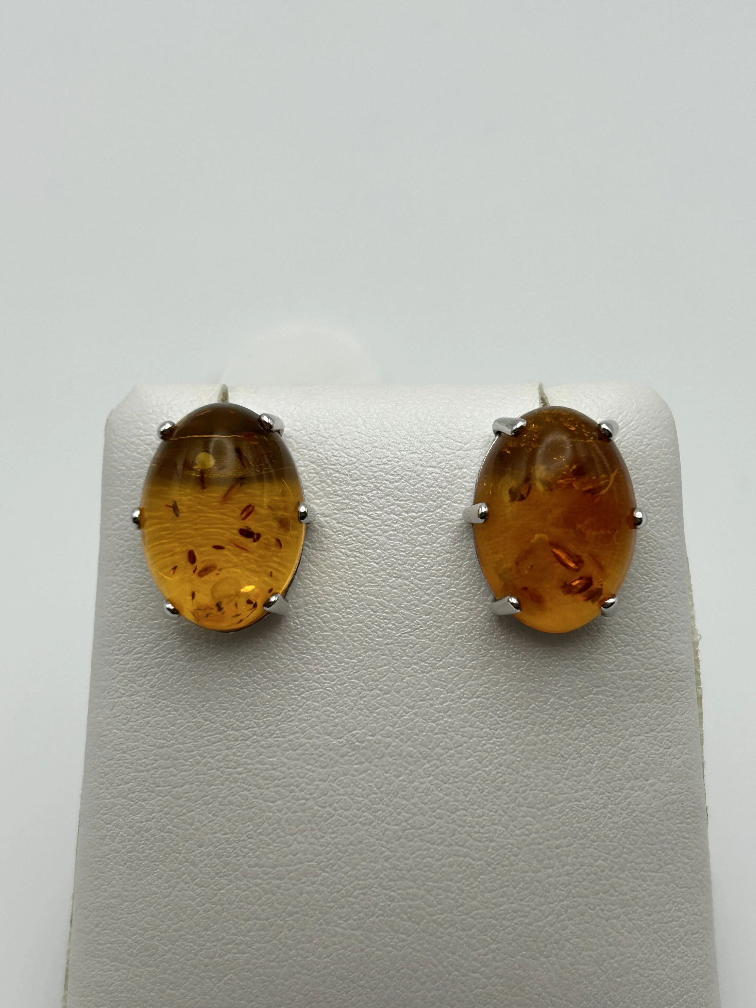 18 karat white gold Amber earrings - C01-199#13E-001 (Copy)