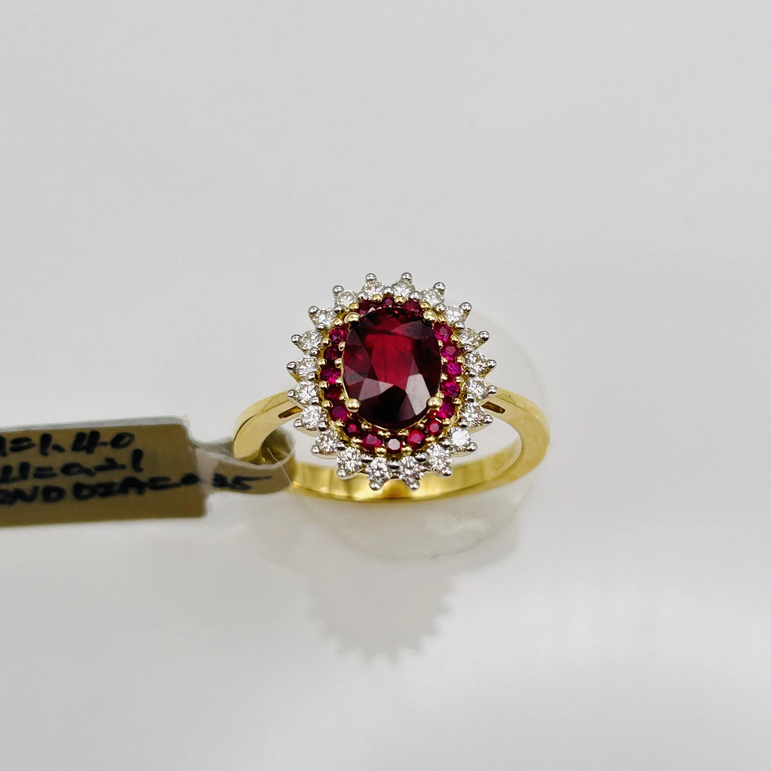 18 karat yellow gold Ruby ring with Diamonds - AR9585YRU1 #A1T9T16
