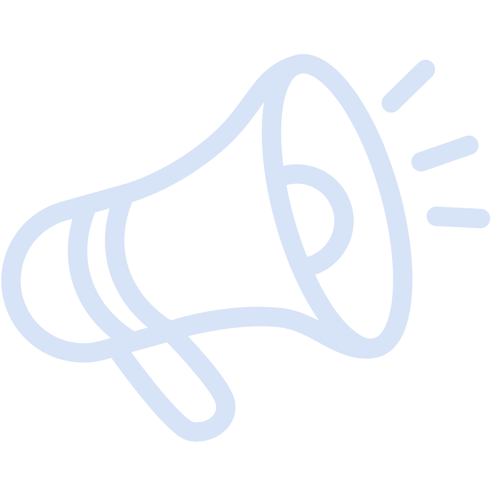 Announcement icon representing custom corporate gifts for brands.