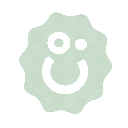 "CoCo" smiley face brand illustration for Pep & Party Co. branding.