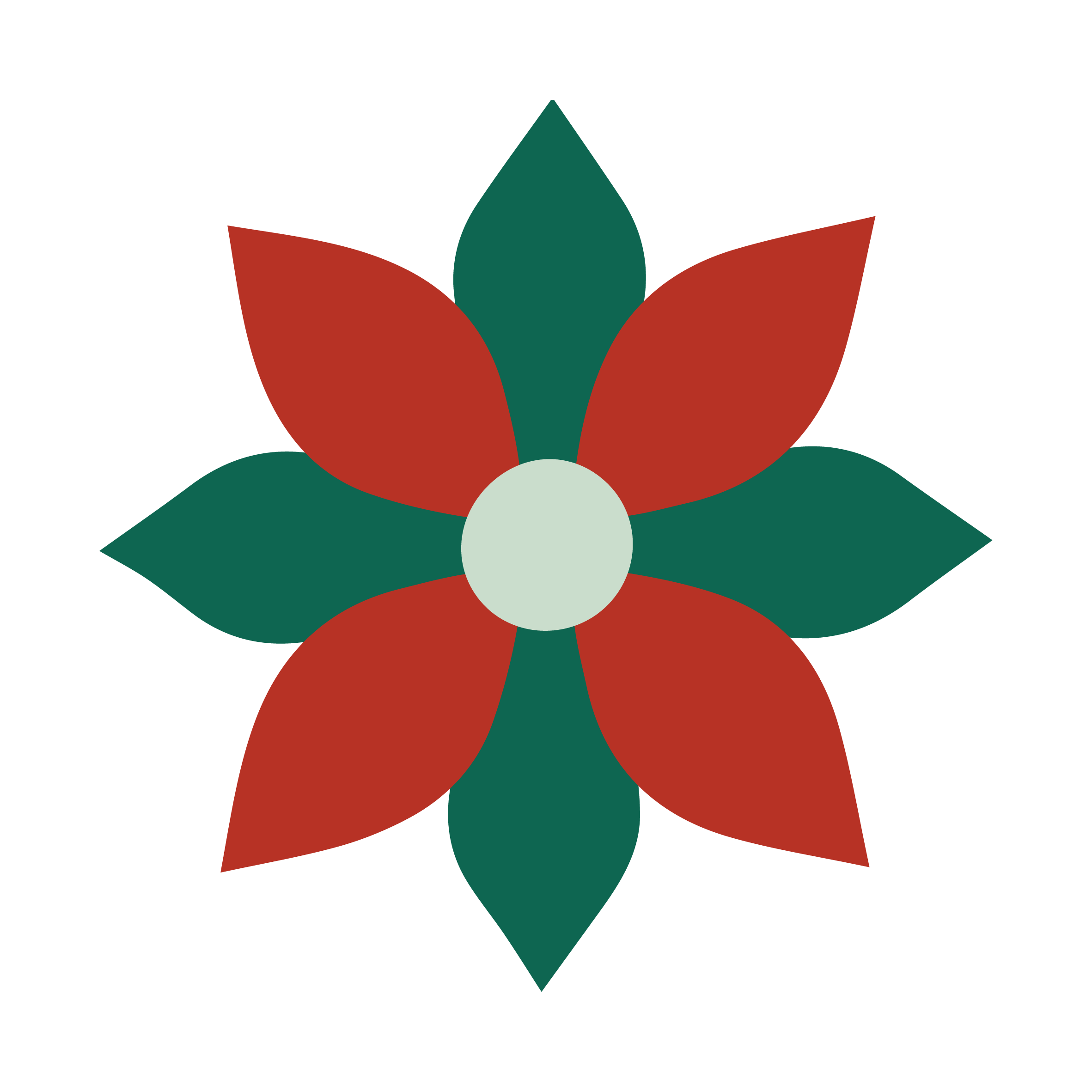Poinsettia icon illustrated for Pep & Party Co. gifting services.