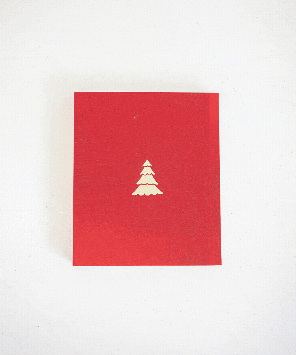 Compilation of the Christmas ornament book and its keepsake details.