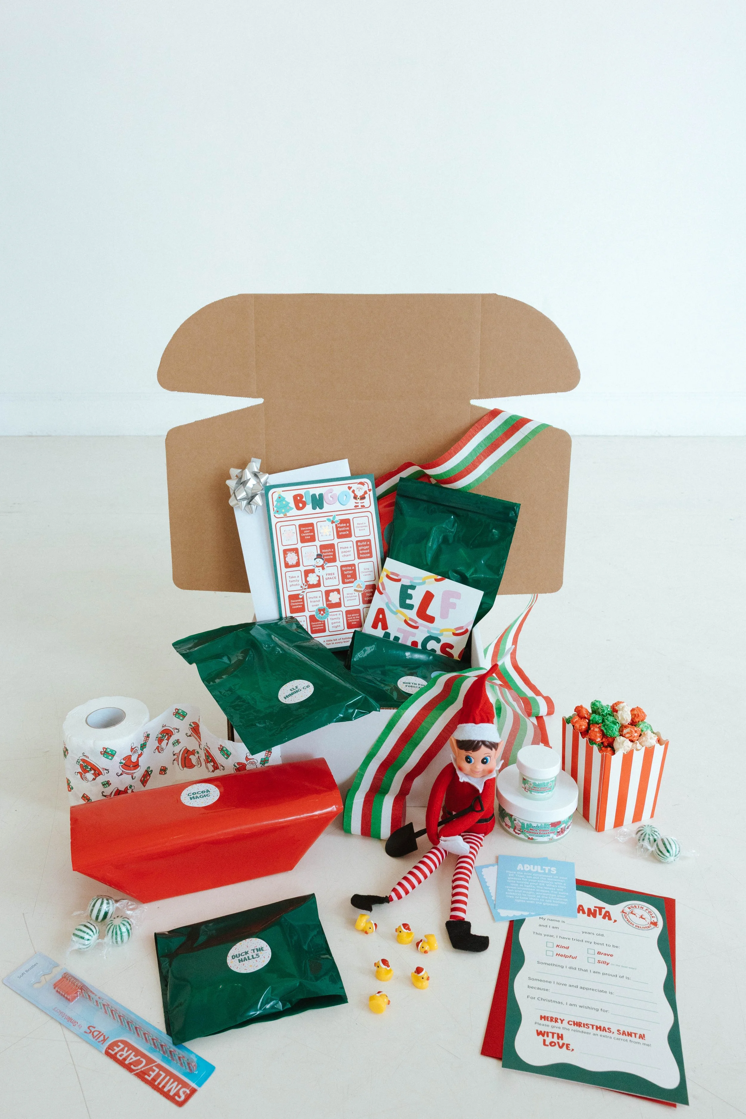 Elf Antics holiday prank box for families by Pep & Party Co.