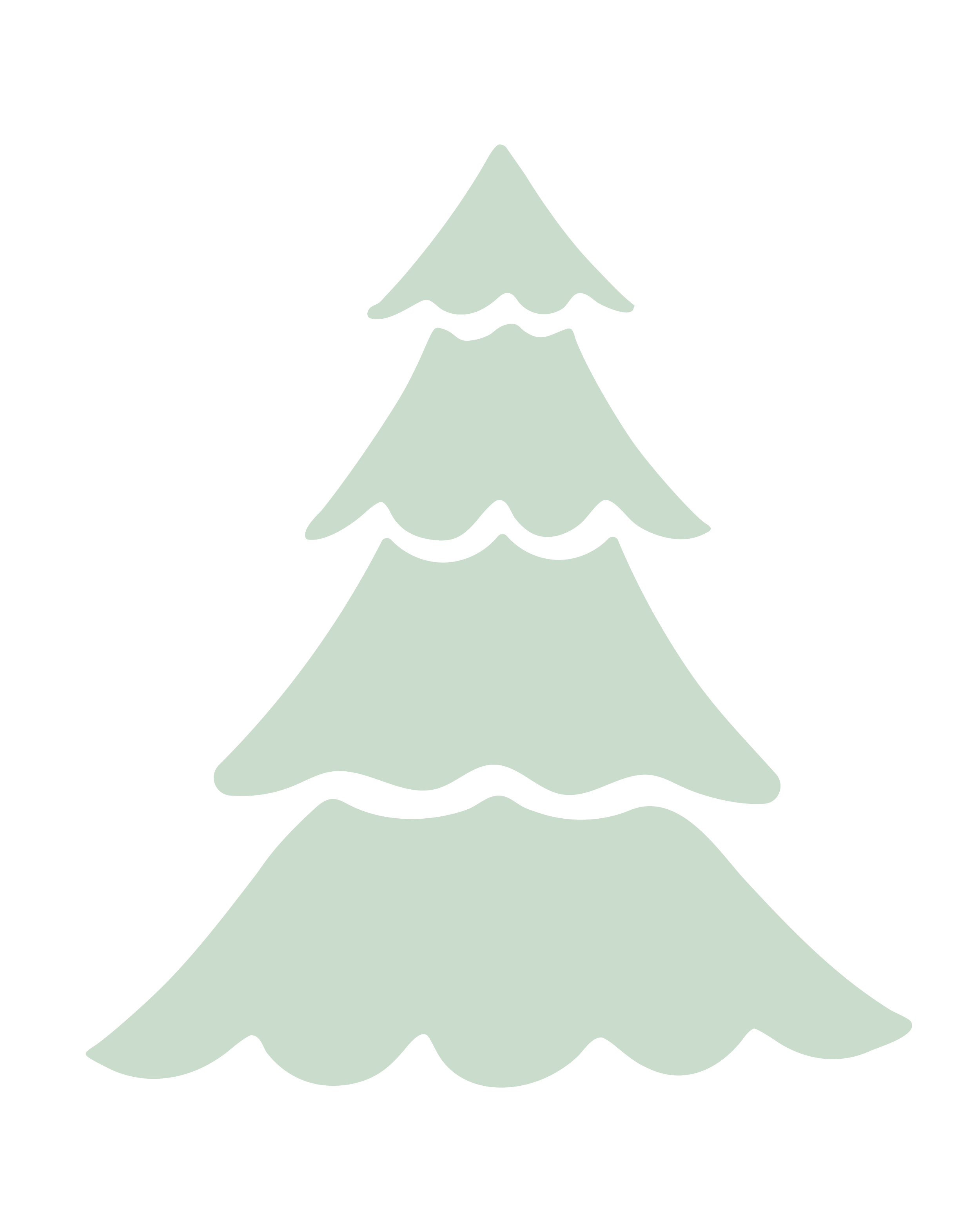 Pep & Party Co. Christmas tree brand graphic.