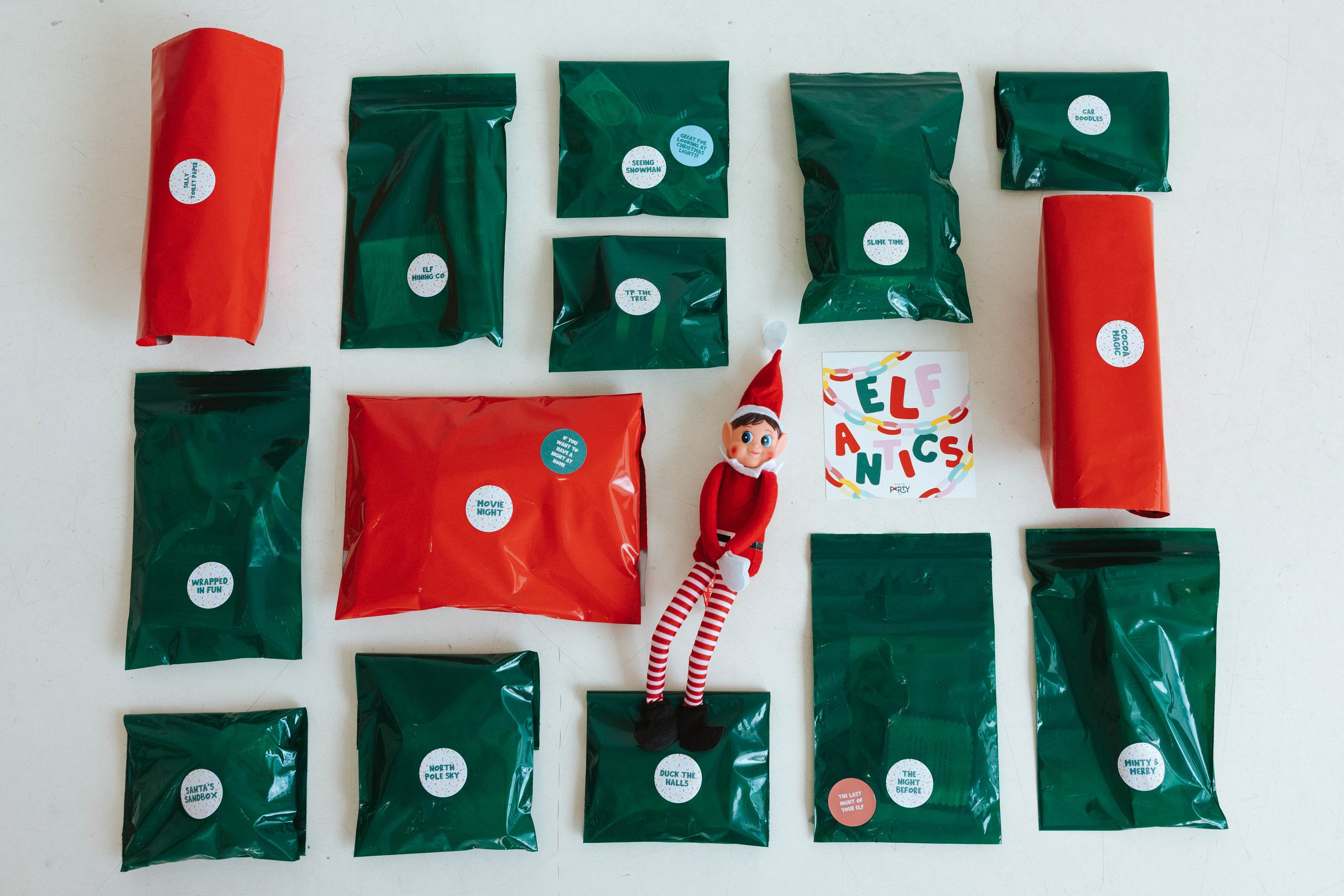 Christmas elf activity kit, Elf tradition box with daily activities