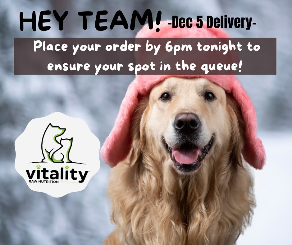 Please get your order in by 6pm tonight to make the list tomorrow.  We will not be processing last minute order tomorrow! 

Thank you 🐾 

#gpab #shopsmall #yqu #rawpetfood