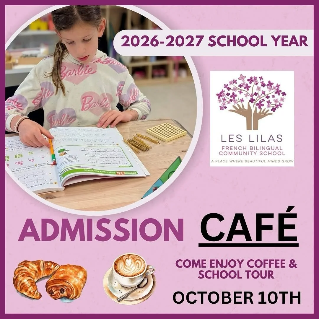 ☕️ Join Us for Our first Admissions Caf&eacute;! 🇫🇷

Are you curious about bilingual education and the Montessori-inspired approach at Les Lilas French Bilingual Community School? We warmly invite you to our Admissions Caf&eacute; on Thursday, Octo