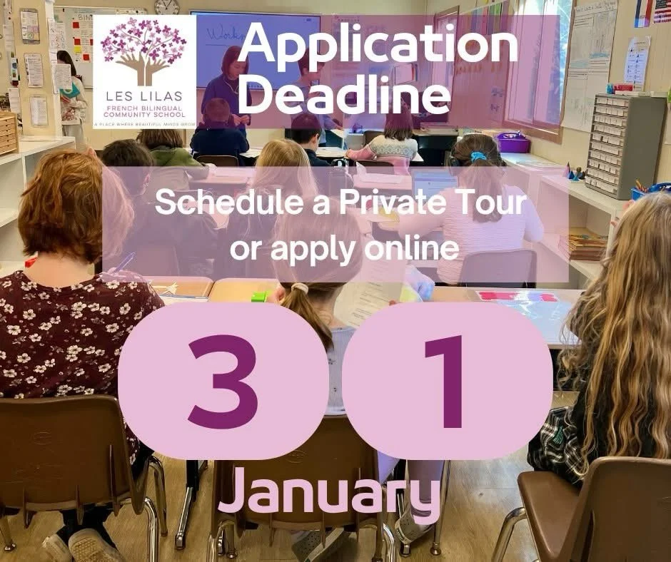 Reminder to all our prospective families. Application due is tomorrow. See link in bio. #Montessorikirkland #leslilascommunity #BilingualSchoolKirkland #frenchbilingualkirkland #MontessoriSchool