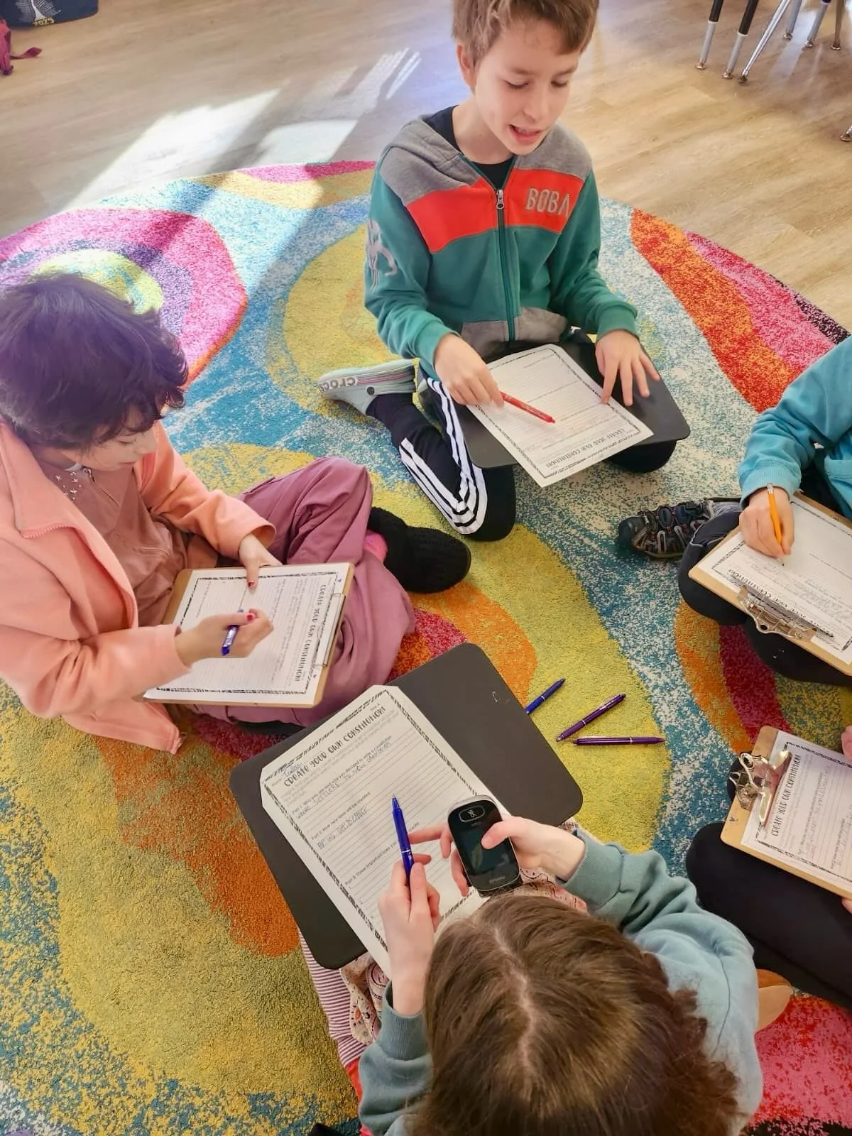 Today our students became founders and leaders! They worked together to create their own constitutions and build their own governments from the ground up. From defining rights and responsibilities to establishing branches of power, they put critical 