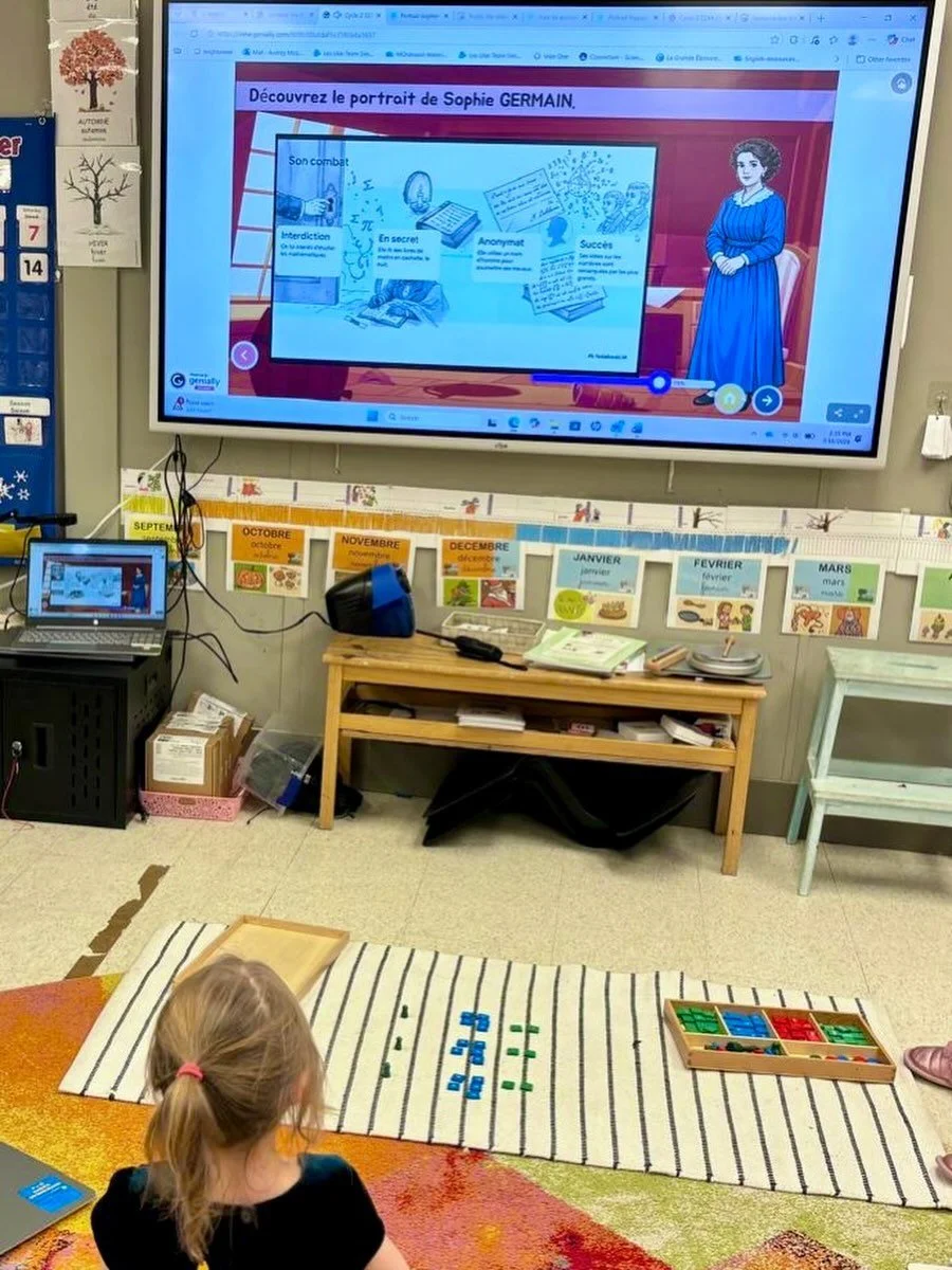 La semaine des maths se poursuit. Nos élèves ont exploré le thème de l'égalité à travers des énigmes mathématiques à la fois ludiques et stimulantes, en réfléchissant, en posant des questions et en faisant des découvertes ensemble.
Ils ont également découvert Sophie Germain, une mathématicienne française pionnière qui a apporté une contribution remarquable