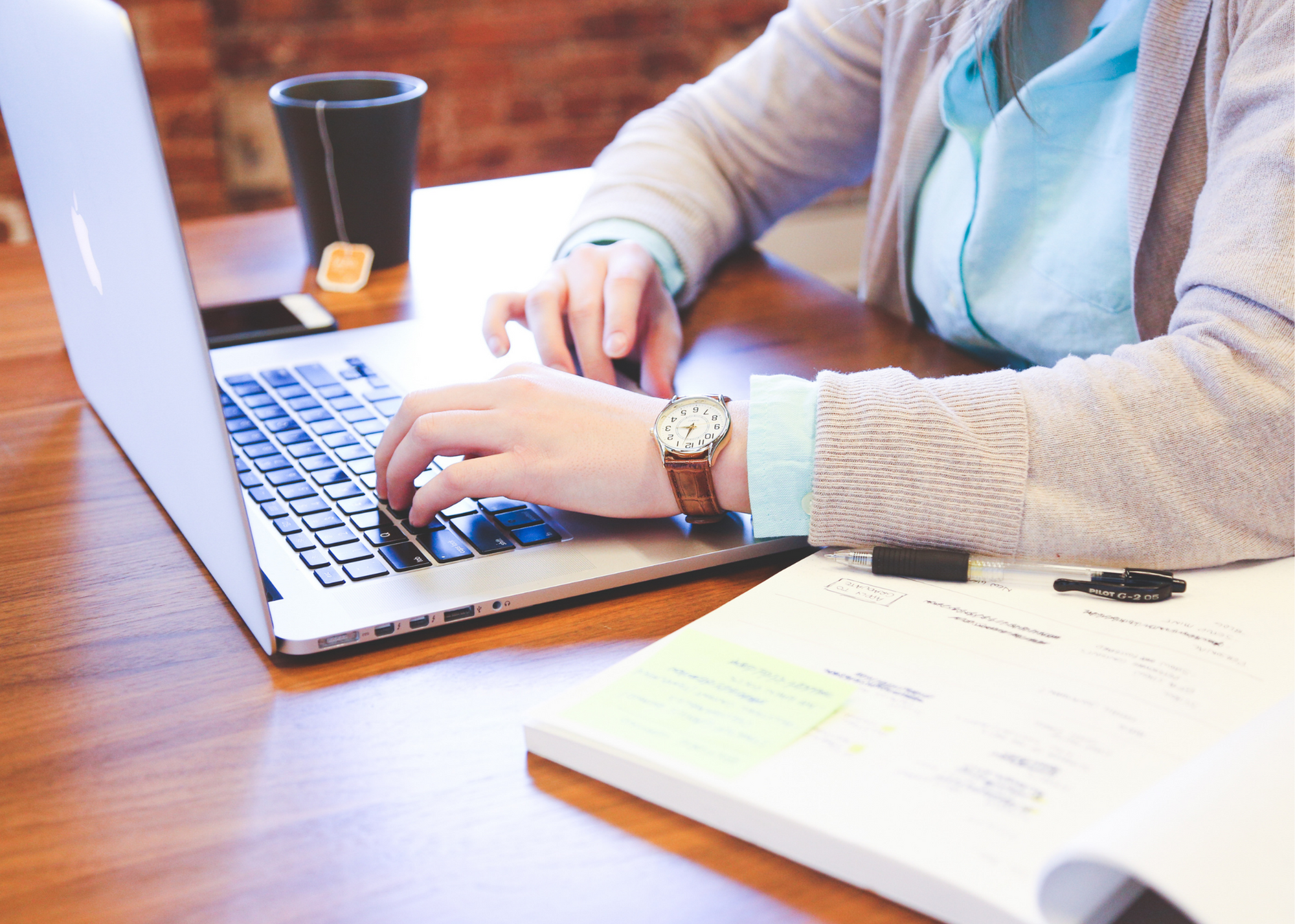 Man working on his laptop studying