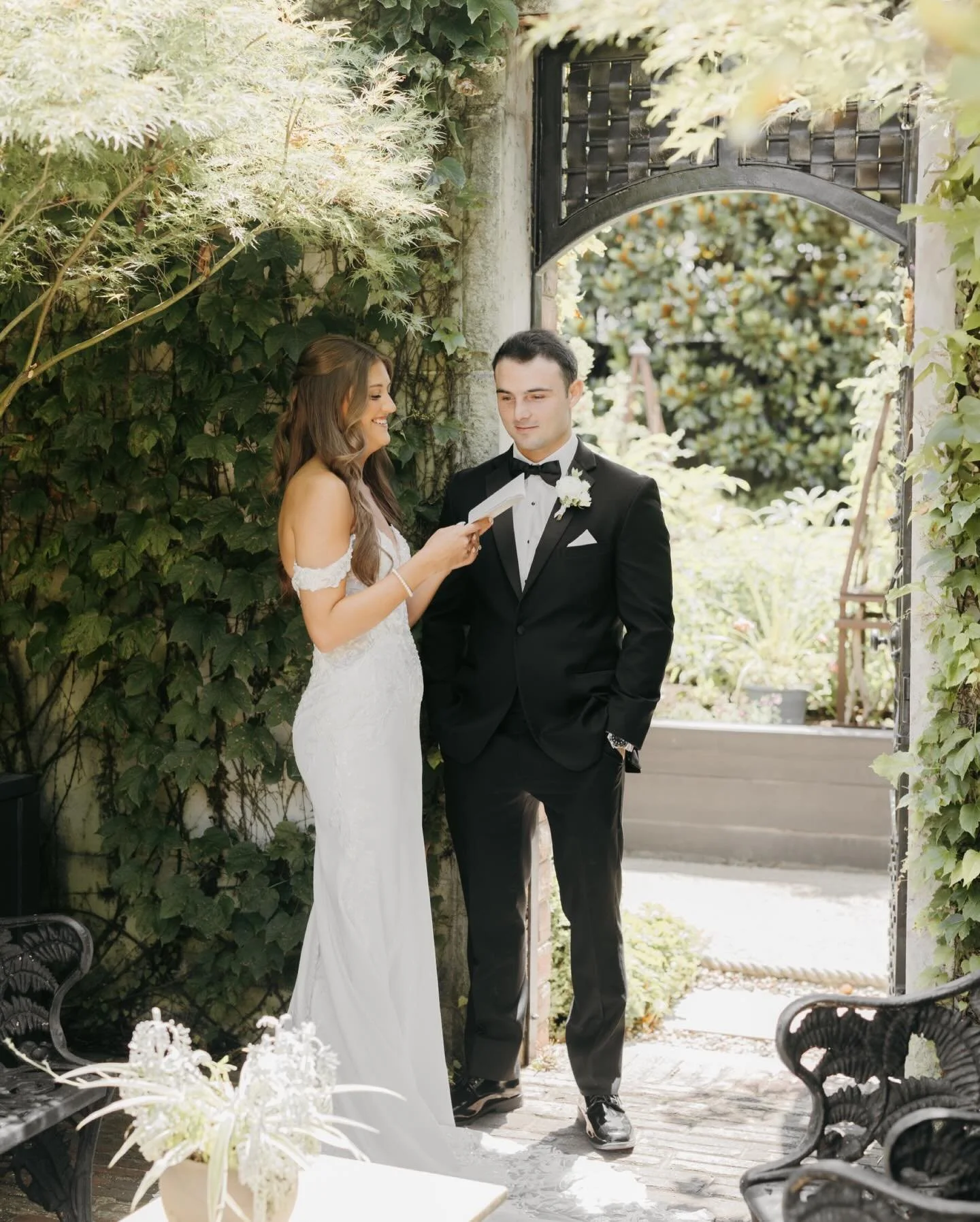 Forever 🤍 but make it elegant 

vendors 💫 
photographer &mdash; @addiefrescaphotography 
bridal attire &mdash; @twirllex 
cake - @tinkerscakeshop 
planning &amp; stationary &mdash; @jcweddings_events 
venue &amp; catering &mdash; @apiaryonjefferson