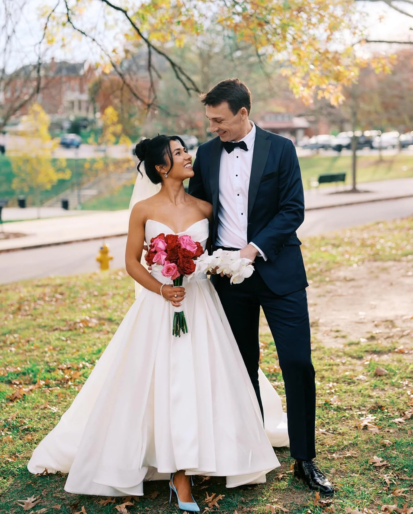 we can&rsquo;t help but fall in love again with this joyful + vibrant wedding day for Ben &amp; Taylor ❤️