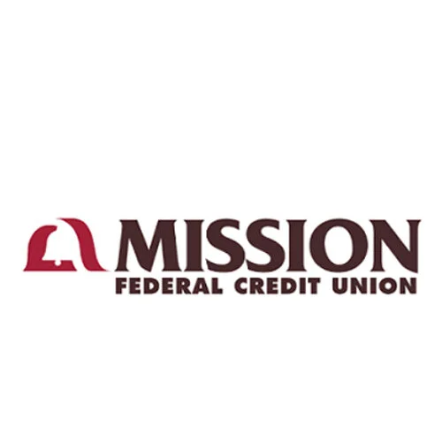 Logo of Mission Federal Credit Union with stylized bell design