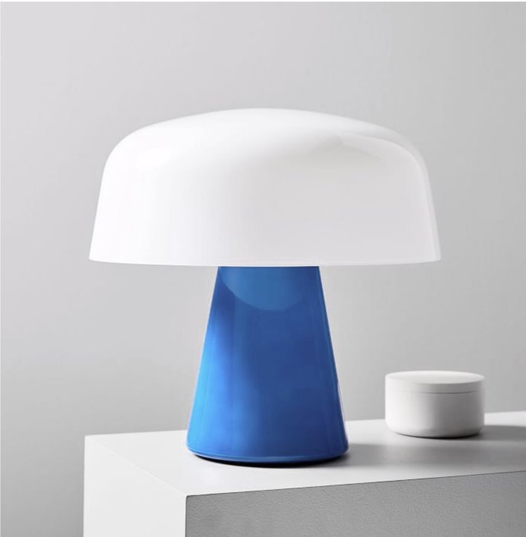 blue table lamp decor