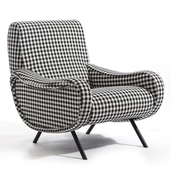black and white modern arm chair