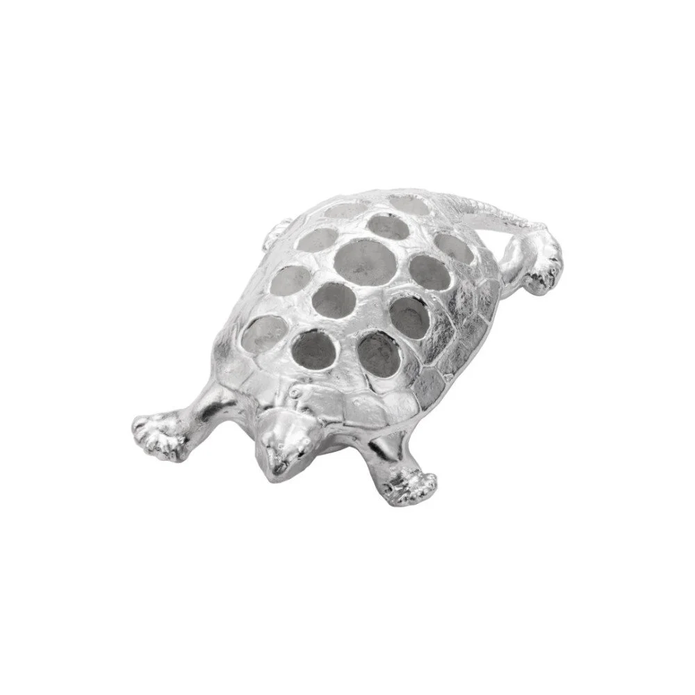 Sterling Silver Turtle Flower Frog