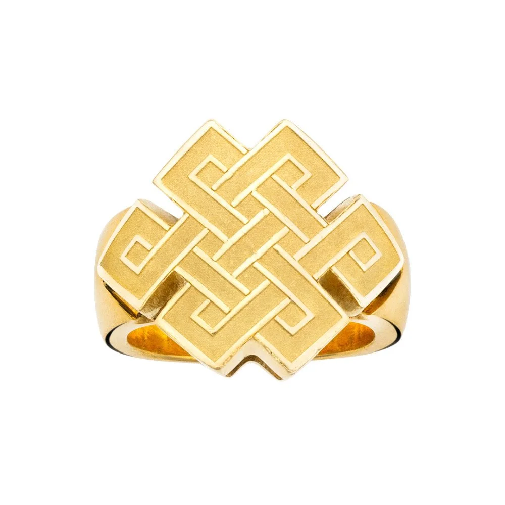 Aztec Style Ring in 18kt Yellow Gold