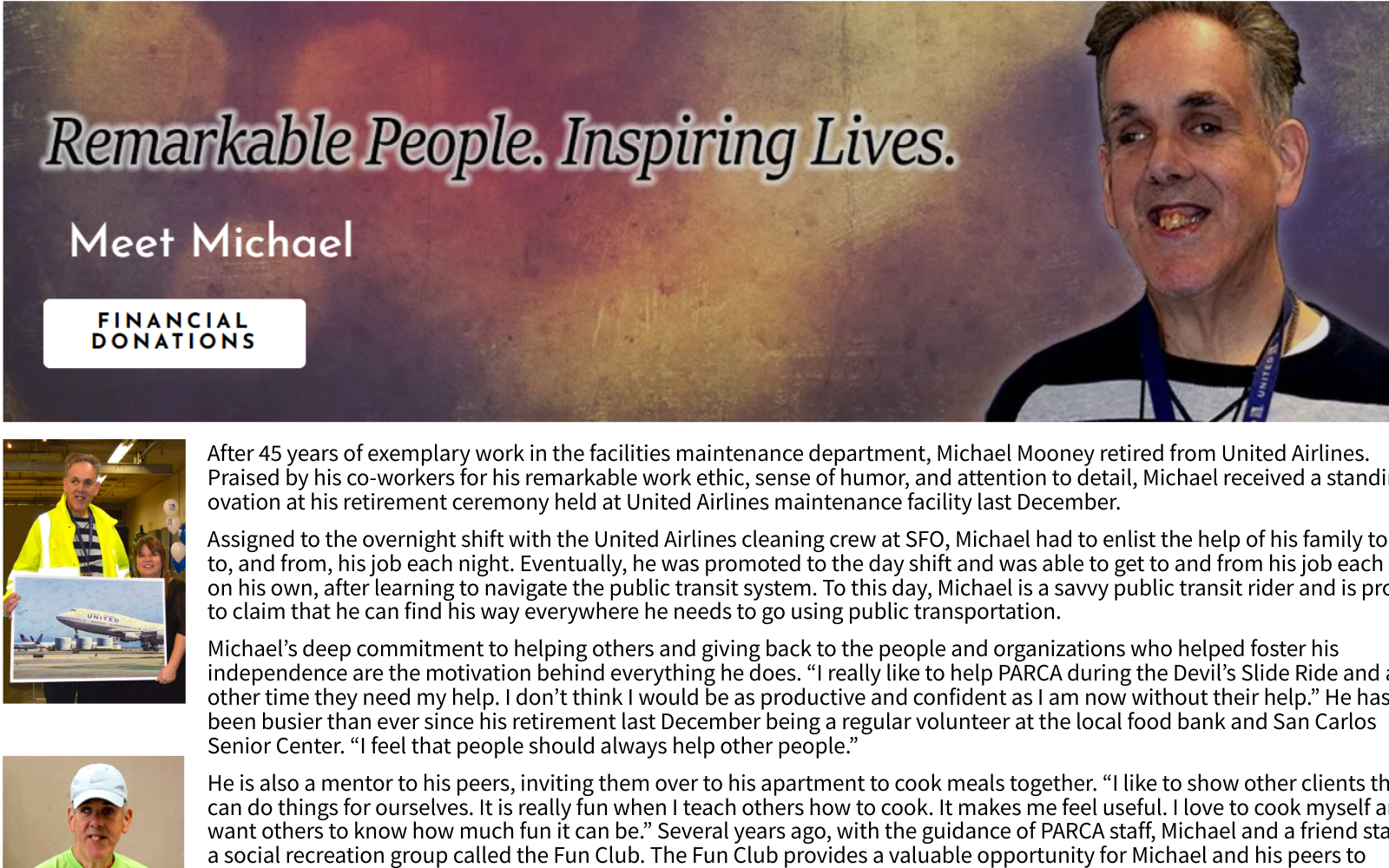 PARCA Storytelling – “Meet Michael”
Long-form storytelling · Editorial