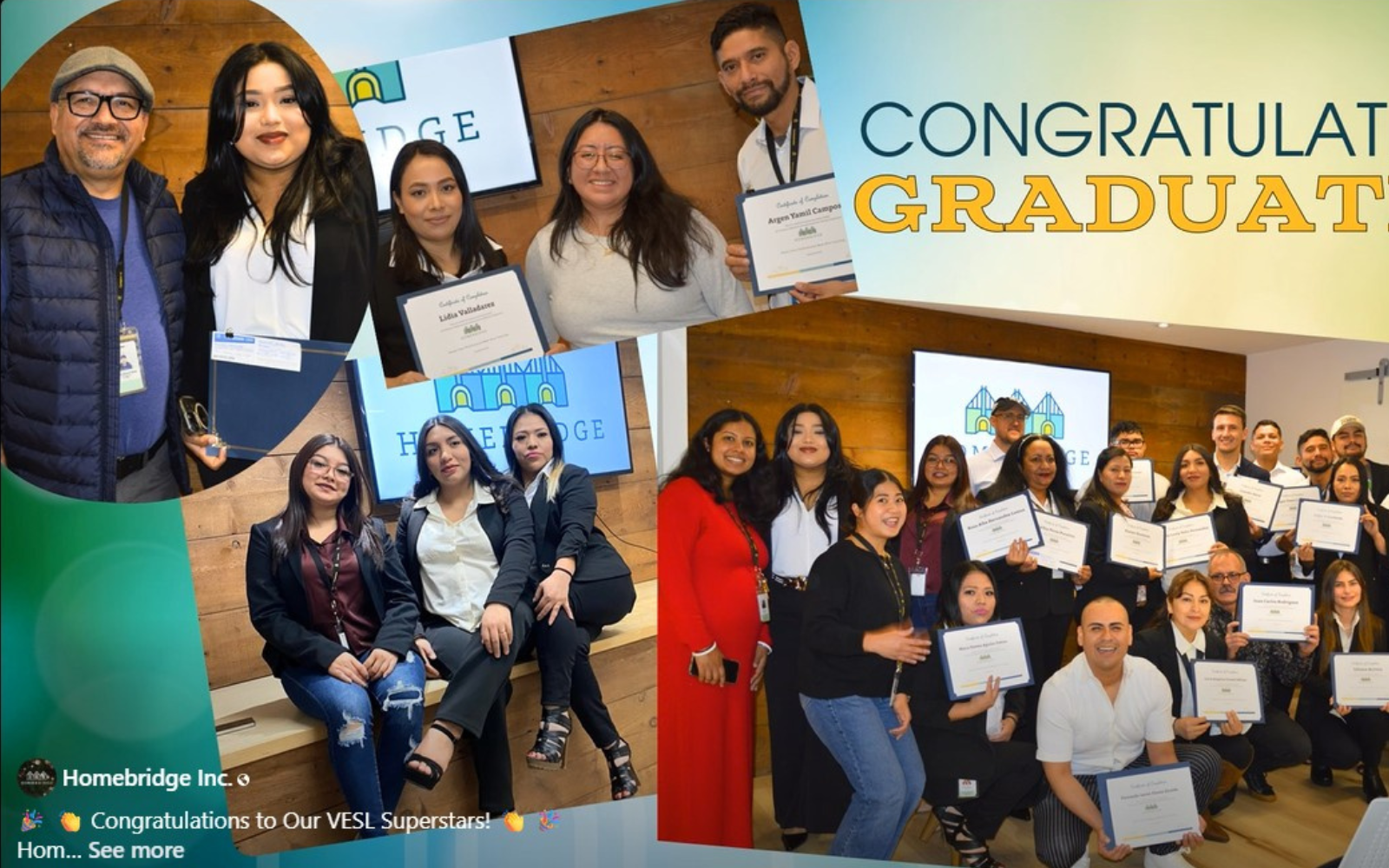 VESL Home Care Immersion Program – Graduation Campaign
Workforce development · Event + social