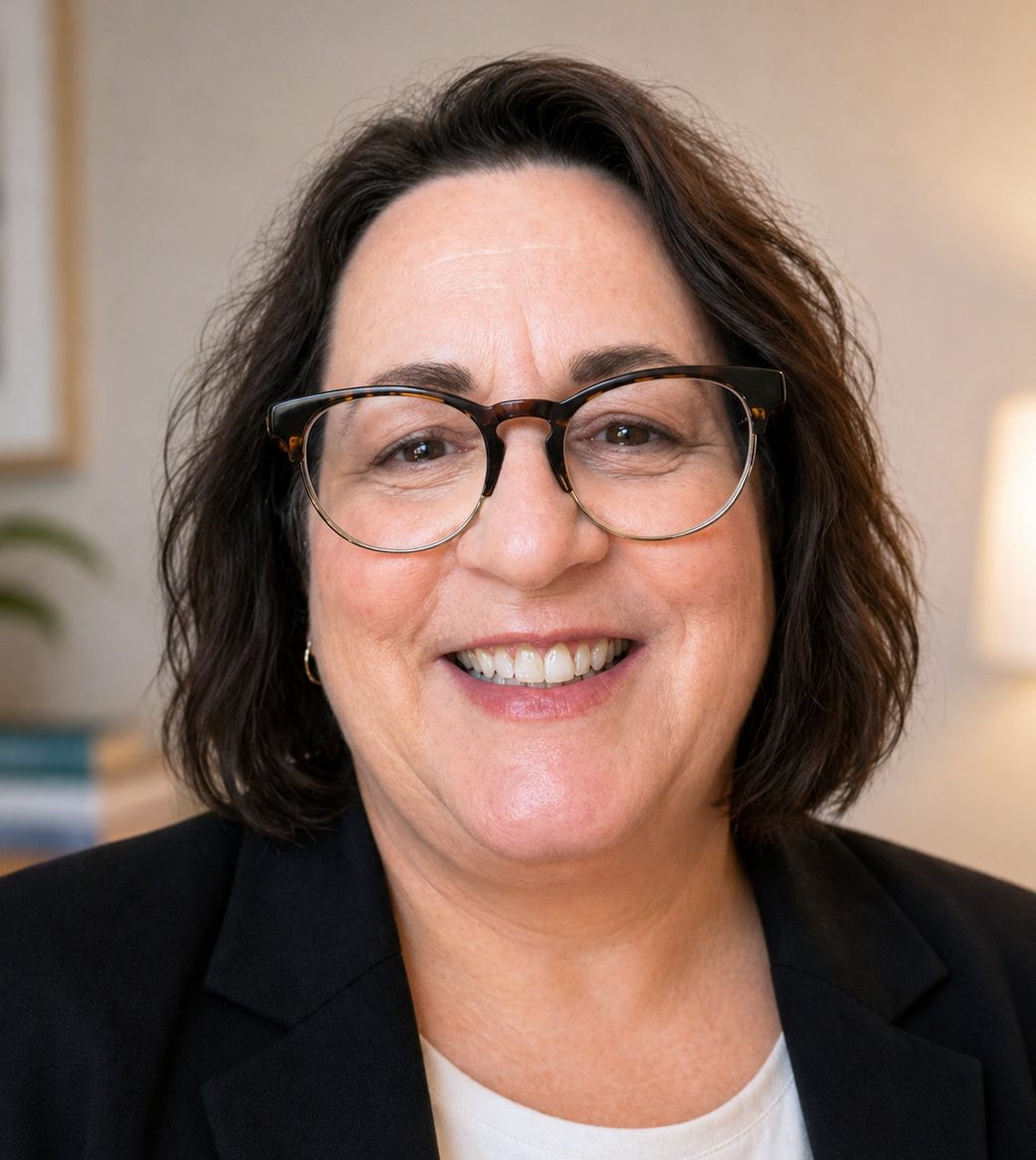 Lori Milburn smiling artist and communications strategist based in San Francisco.