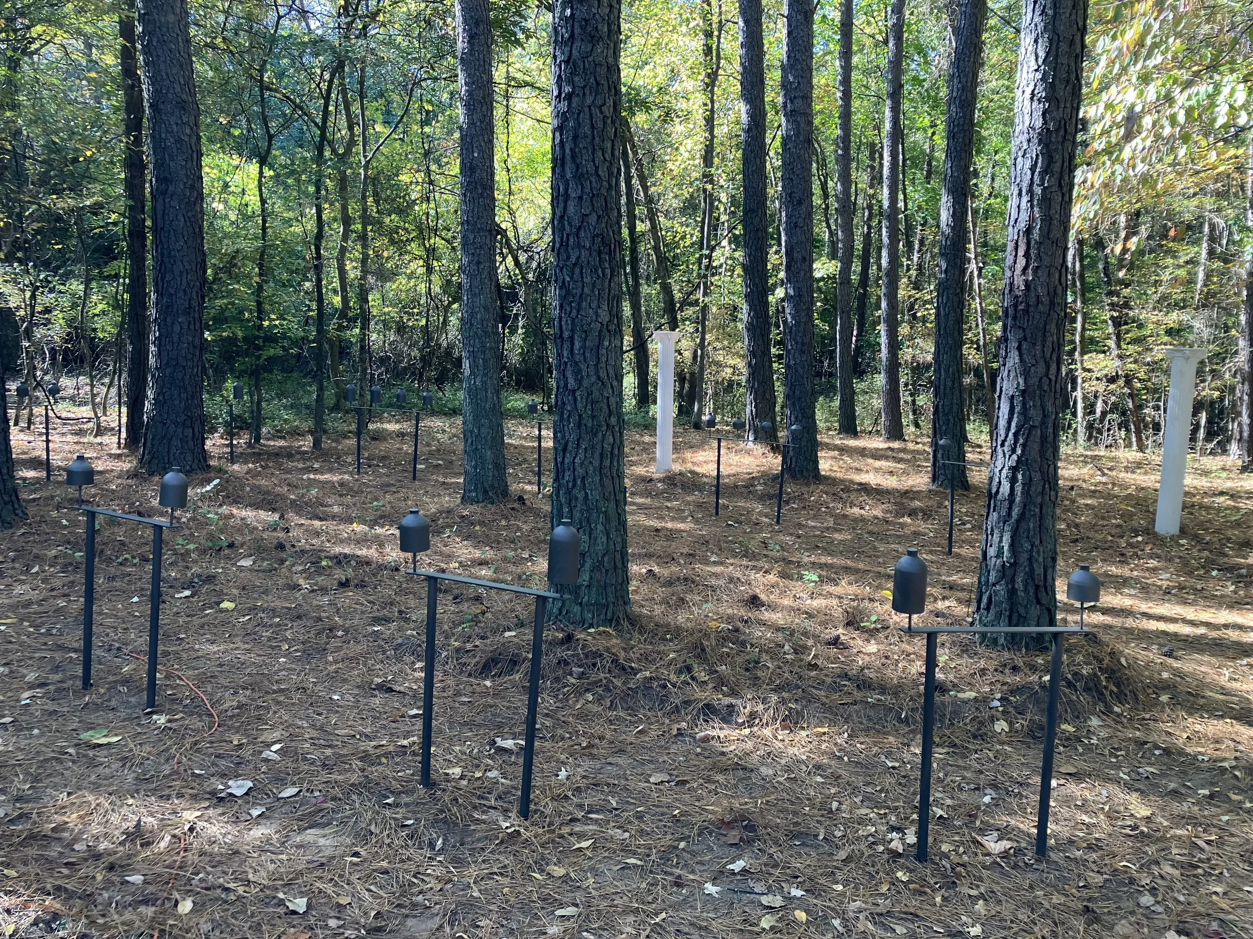 The fifth "Walk of Grace" installed along a forest path on a private estate in North Carolina.