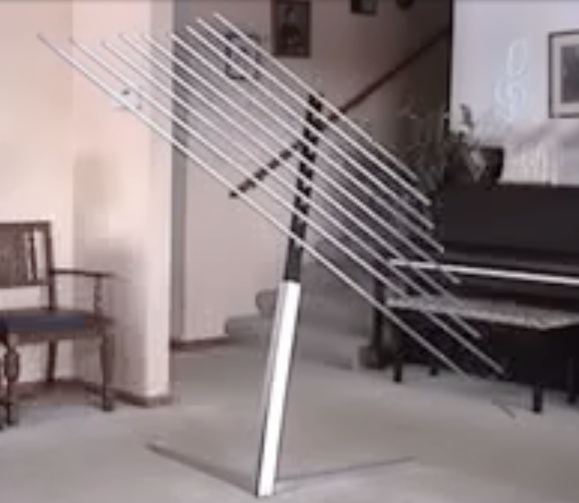 My first Friction Harp.  It looks very much like a dipole antenna