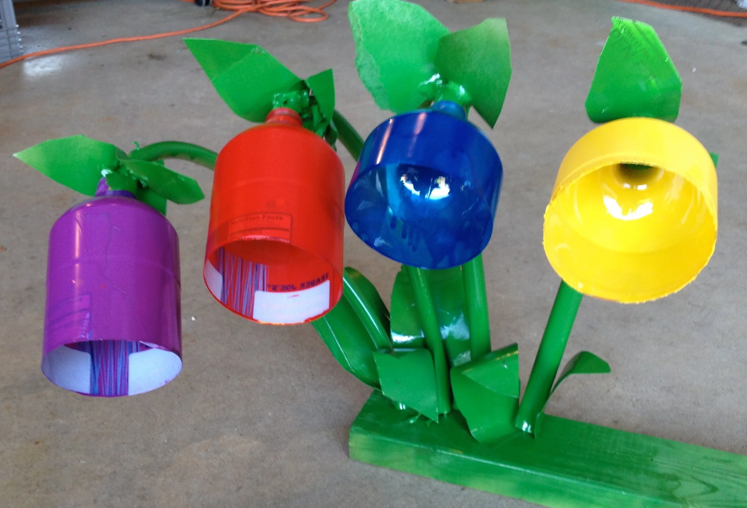 Inspired by the new hanging design,  I created a scale model of my musical flower garden
