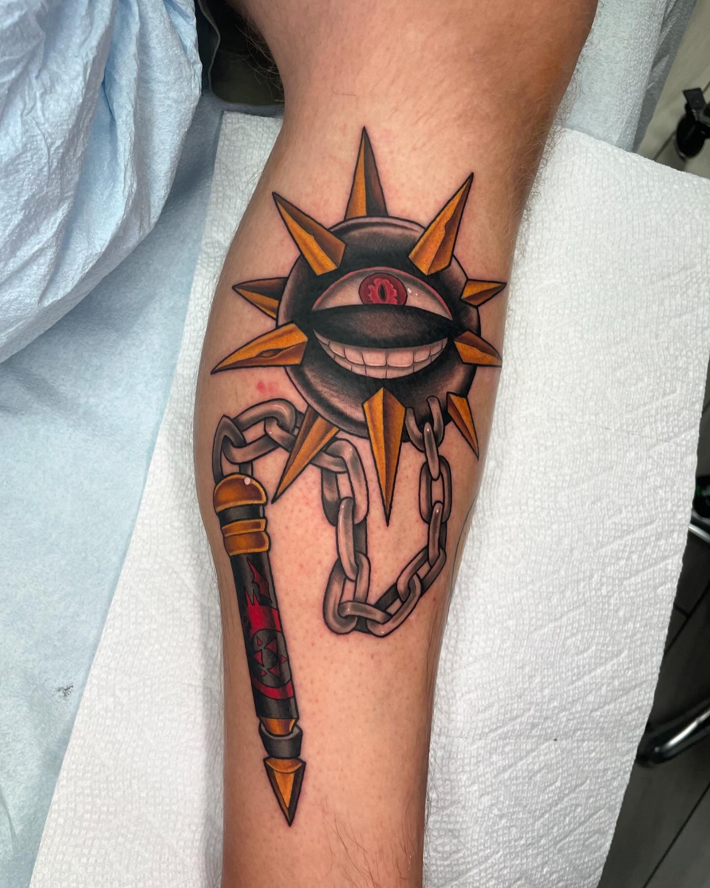 Stoked to do this humunculous in a flail today!! Thanks for the trust @dano_banano10 

More of these mashups please!! 

#anime #animetattoo #fullmetalalchemist #fullmetalalchemisttattoo #staugustine #staugustinetattoo #coppercoiltattoo #neotrad #neot
