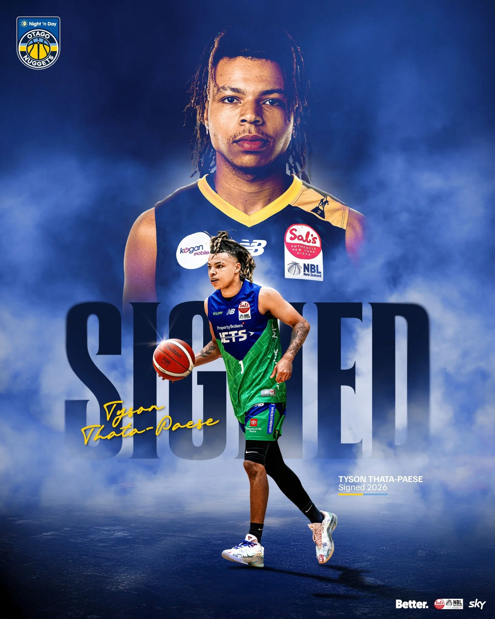 We&rsquo;re excited to welcome rising guard Tyson Thata-Paese to the Nuggets 💙💛

Fresh off a strong season with the Jets, earning Rapid League All-Star 5 honours.

An offensive threat with a smooth step-back - and brings it on the defensive end too
