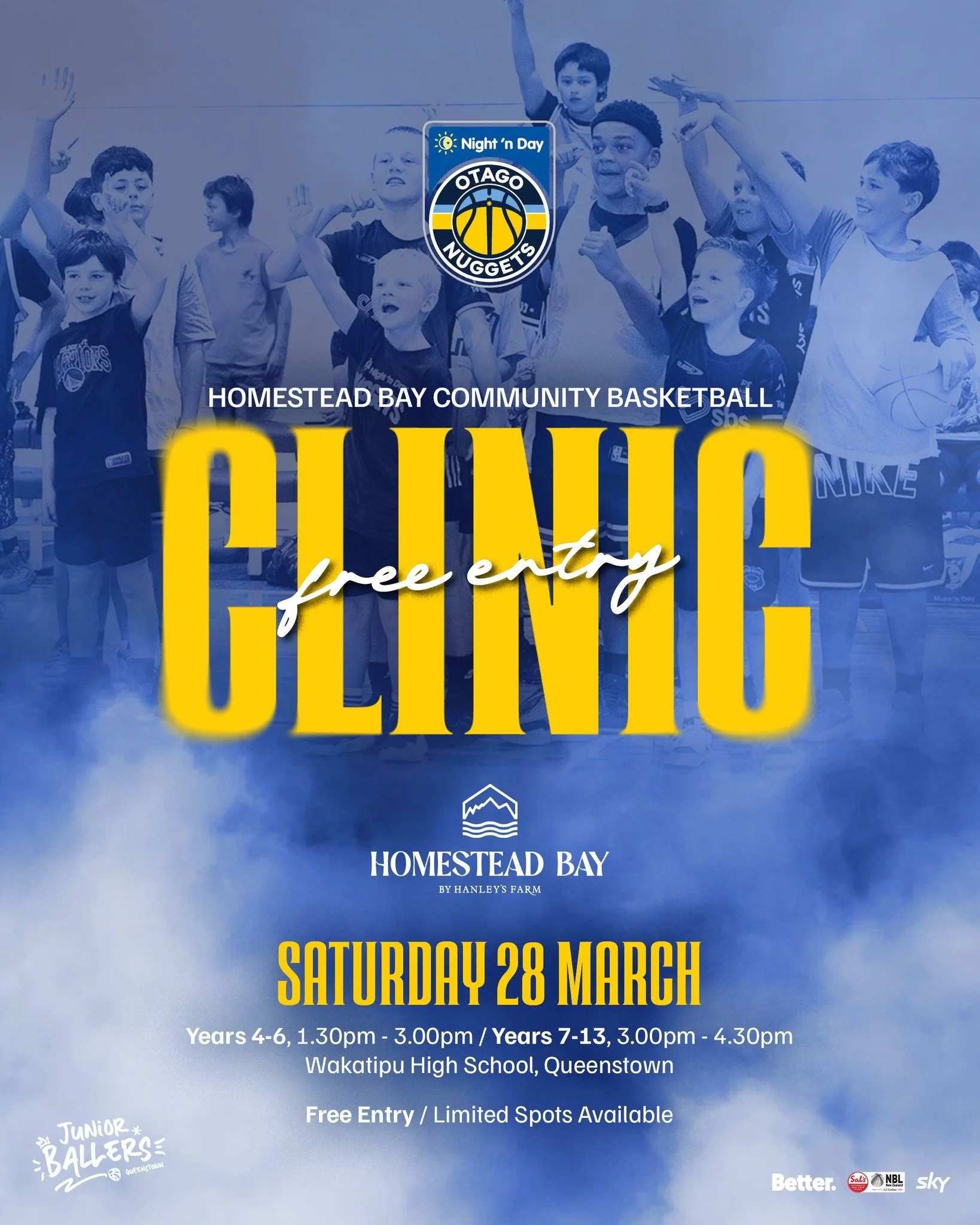 Queenstown, we&rsquo;re coming 🔥

Basketball clinic for Years 4&ndash;13 with Homestead Bay.
Spots are limited - don&rsquo;t miss out.

Register now 👇
https://forms.gle/yPoKnqpJ3j8f44x78

@nznbl @hanleysfarmnz @homesteadbayqueenstown @bettercreativ