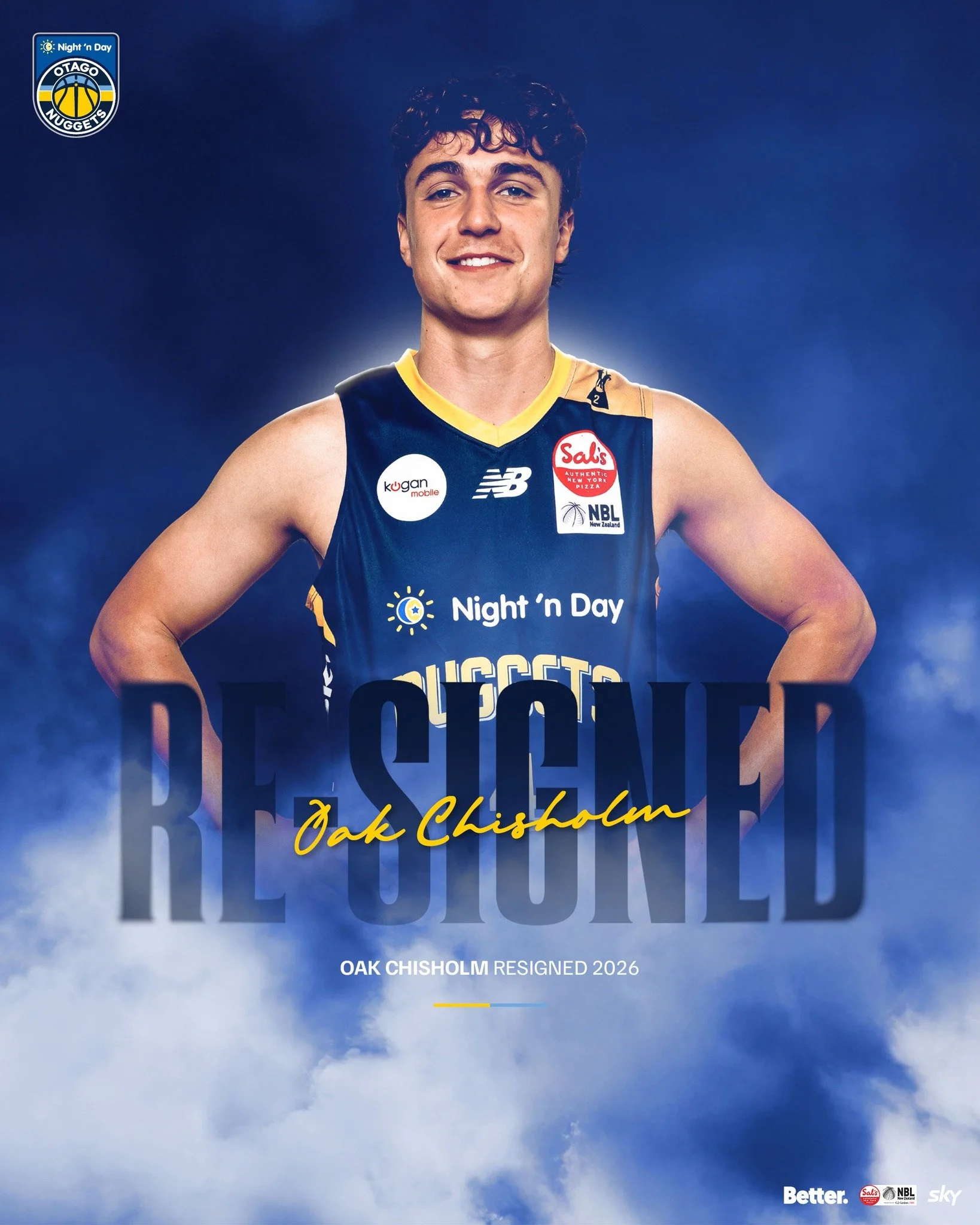 Welcome back, Oak Chisholm 💪

Fresh out of OBHS, Oak returns after getting his first taste last season against the Sharks.

A hard worker who can knock down the three and lock in on defence.

Big year ahead 🔥🏀

🎟️ Get you tickets here: https://ww