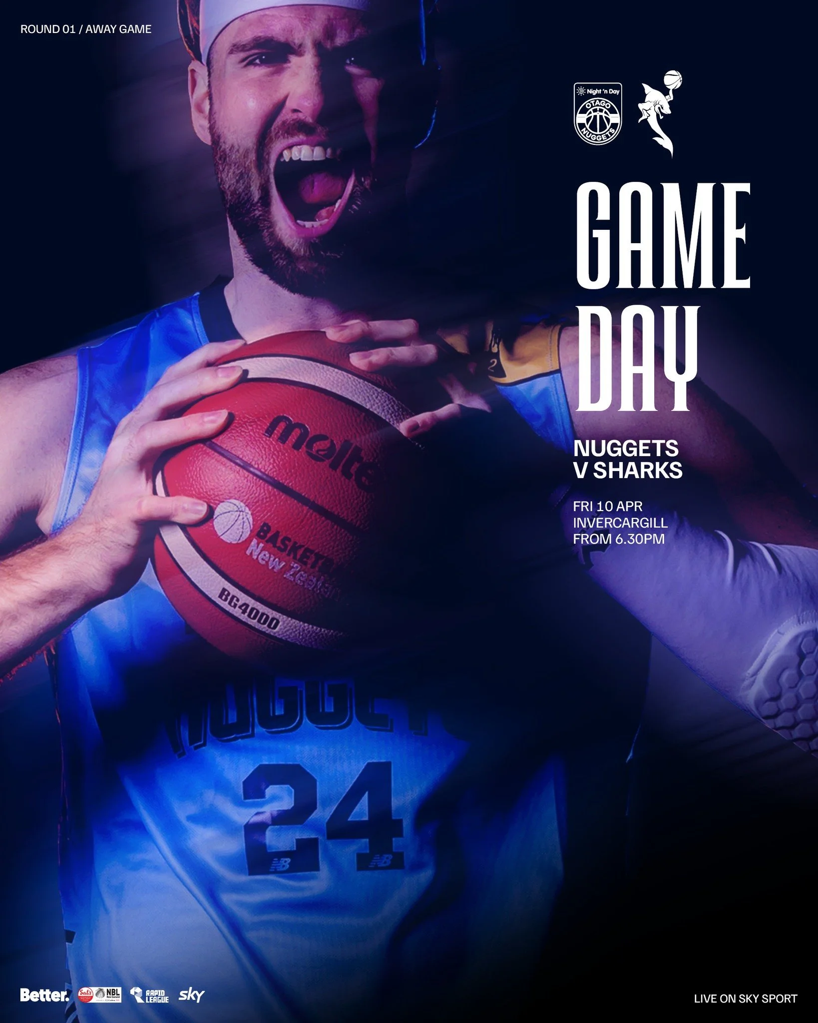 Game day is here 🔥🏀

We&rsquo;re on the road to Invercargill to take on the Southland Sharks at ILT Stadium.

Rapid League tips at 6:30pm
Sal&rsquo;s NBL tips at 7:30pm

If you can&rsquo;t make the trip south, catch all the action live on Sky Sport
