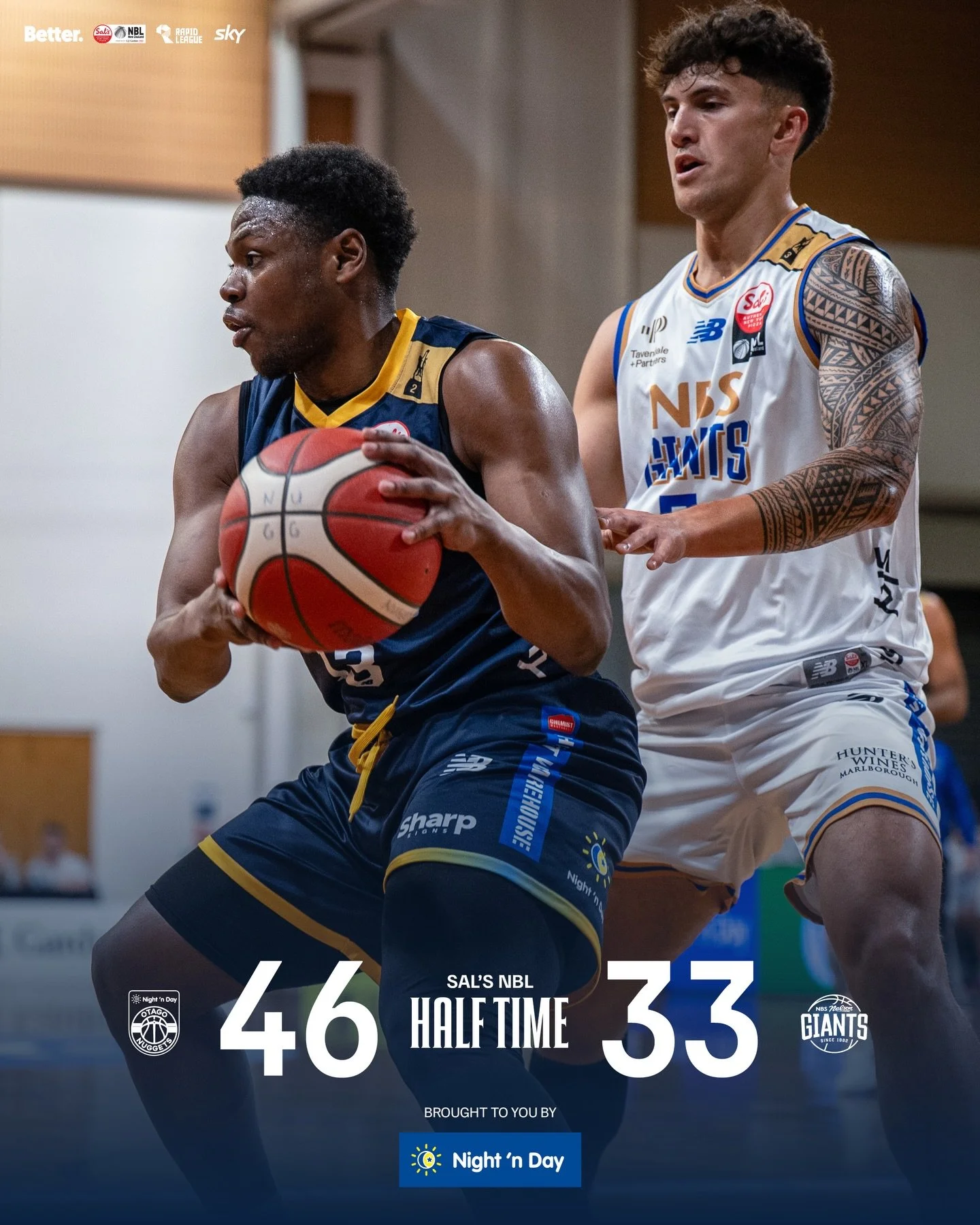 Massive first half here in Dunedin 🔥