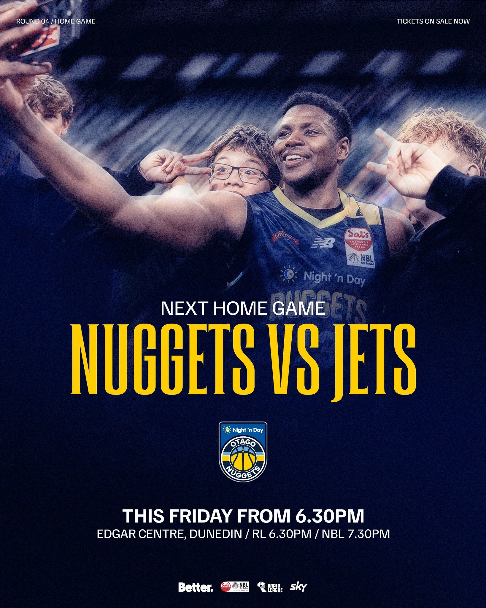 Will you be at the next home game? 👀

🗓️ Fri 1 May
⏰ RL 6.30pm / NBL 7.30pm
📍 Edgar Centre

Tickets available at iticket.co.nz

@nznbl @skysportnz @bettercreativenz