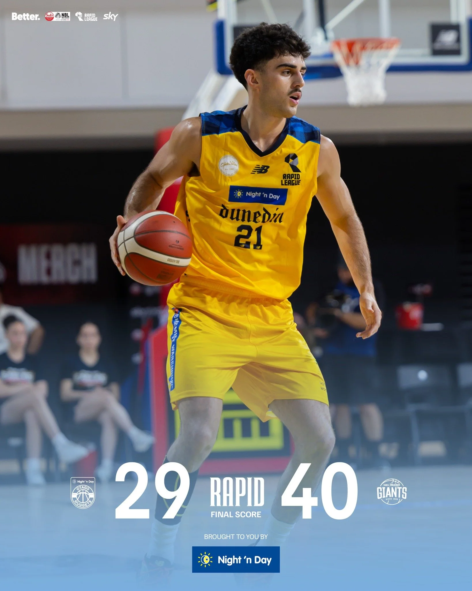 𝗥𝗔𝗣𝗜𝗗 𝗟𝗘𝗔𝗚𝗨𝗘 ⚡

A tough outing for the young Nuggets in Nelson, with the shots not falling as the Giants take the Rapid League win.

@nznbl @skysportnz @bettercreativenz